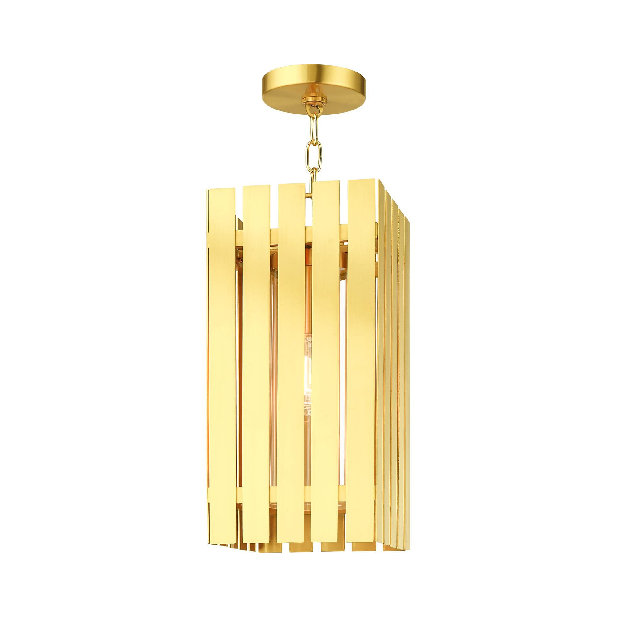 Shown in Satin Brass finish and Clear glass and Clear Glass shade