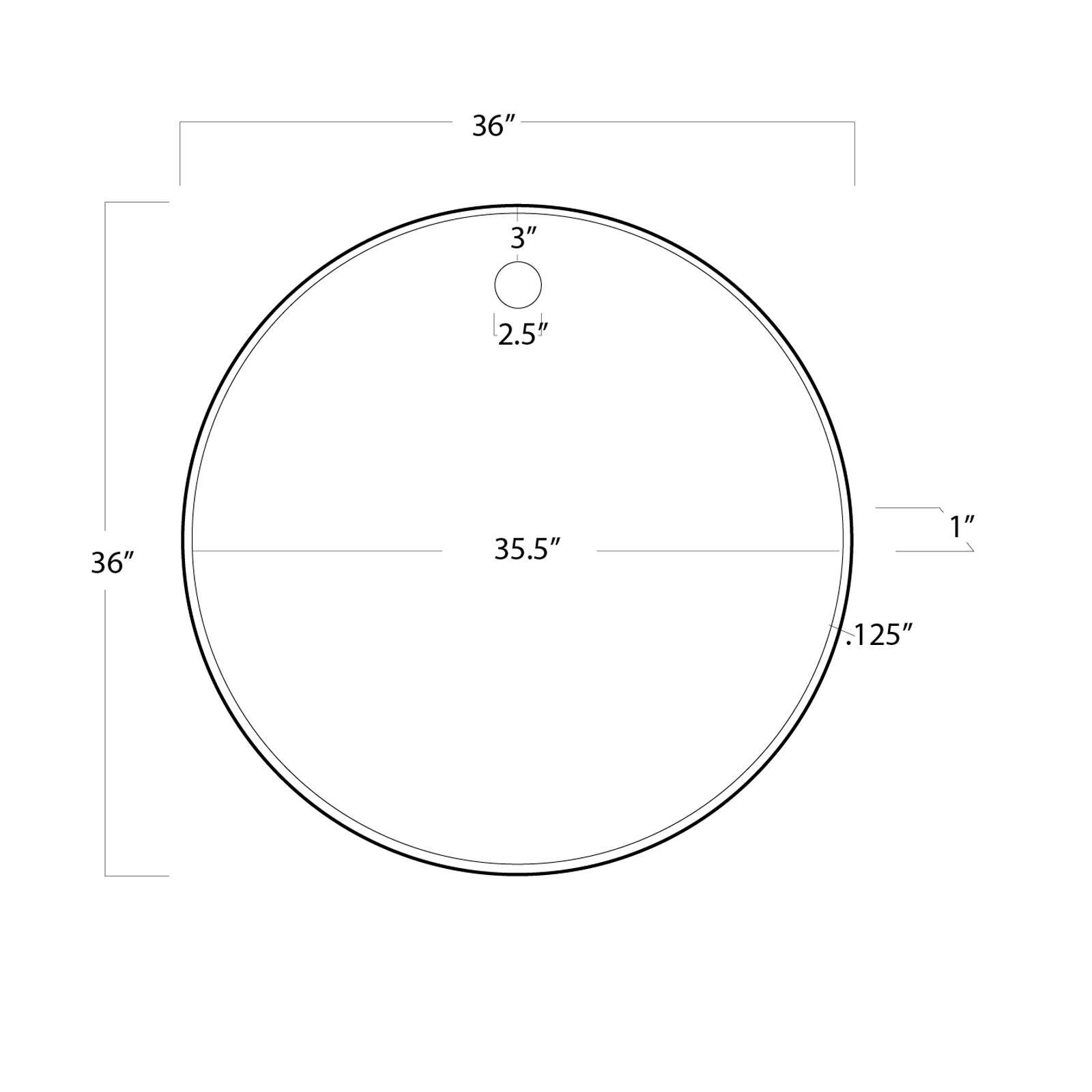 Hanging Circular 36 Inch Bathroom Mirror by Regina Andrew