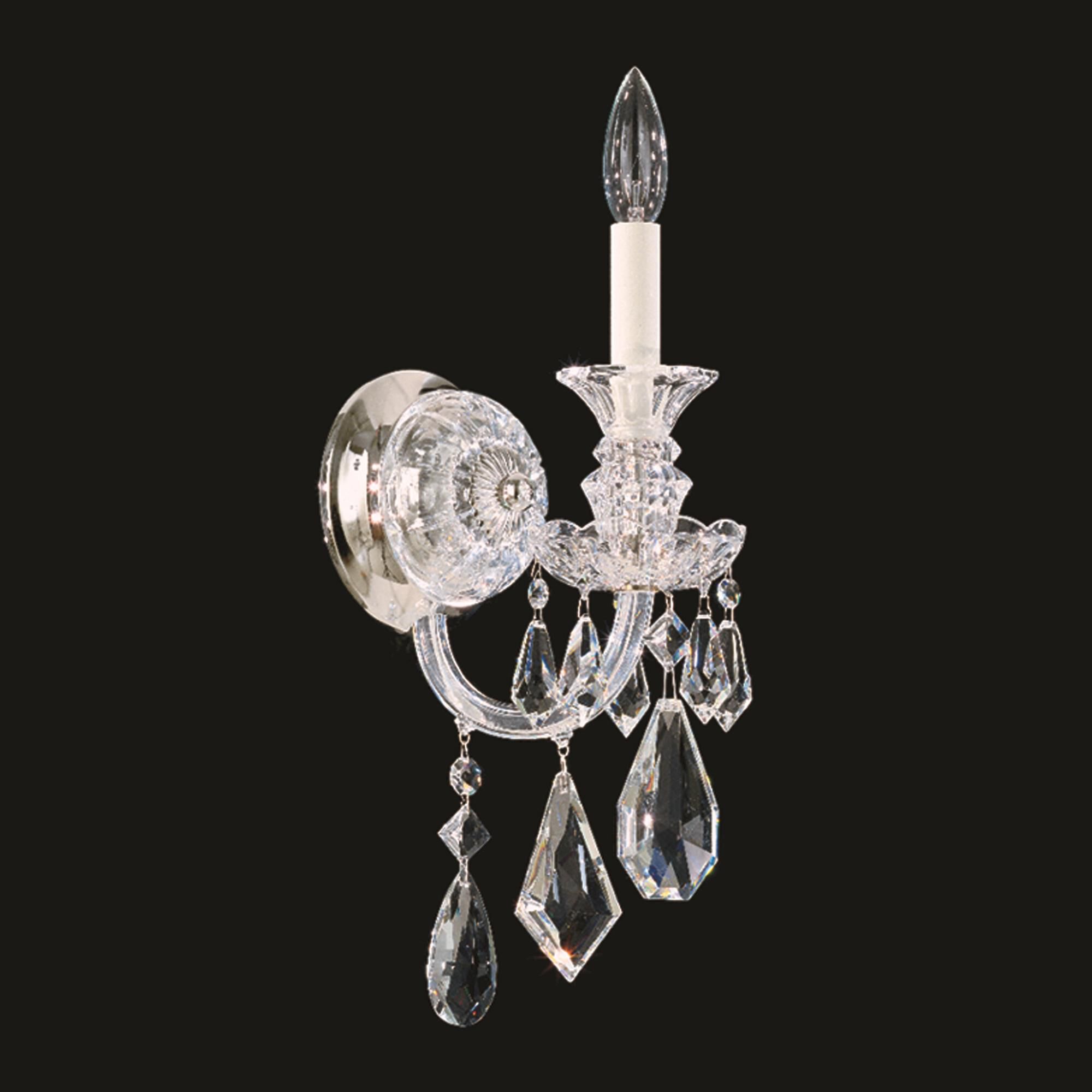 Shown in Polished Silver finish and Clear Heritage crystal