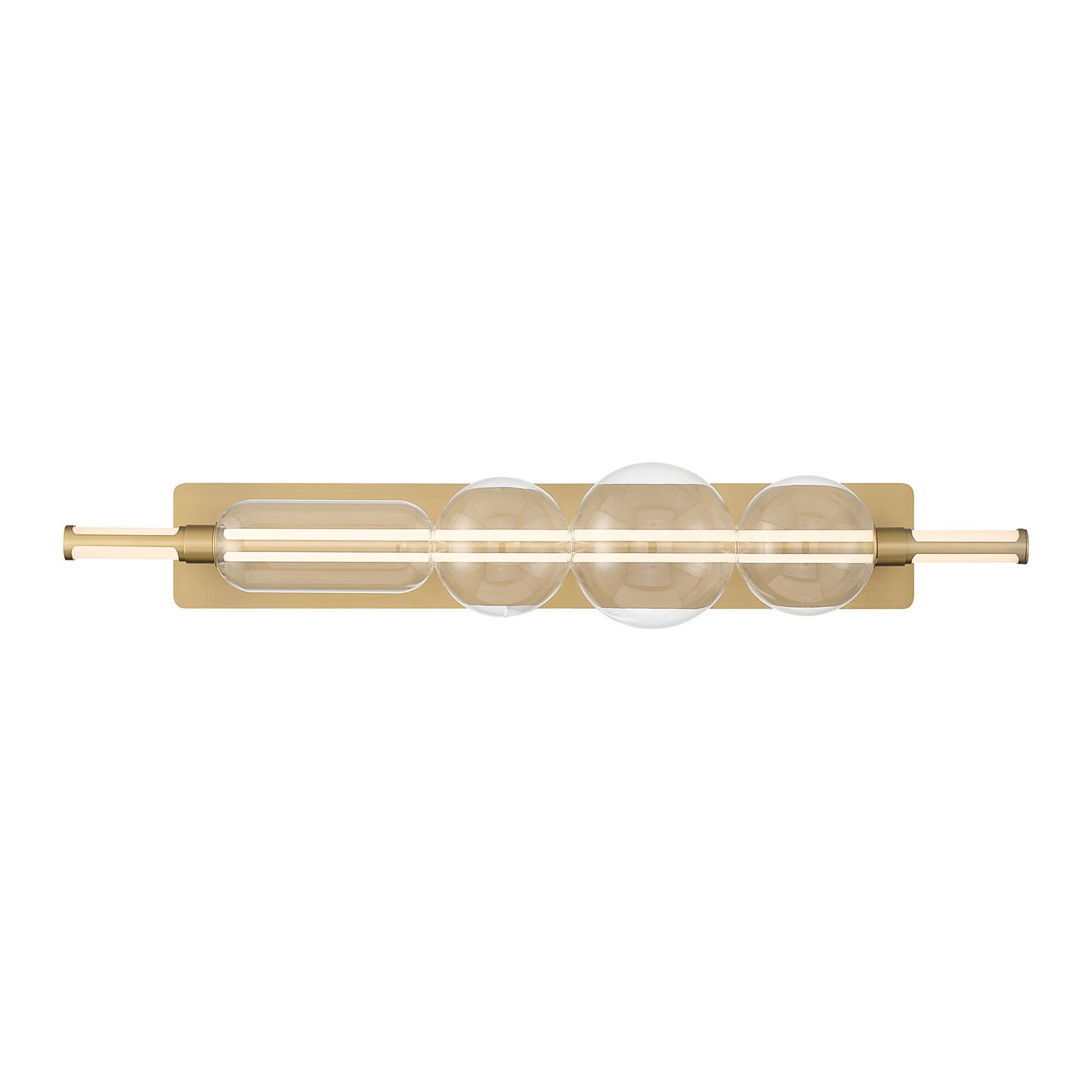 Shown in Gold finish and Clear glass