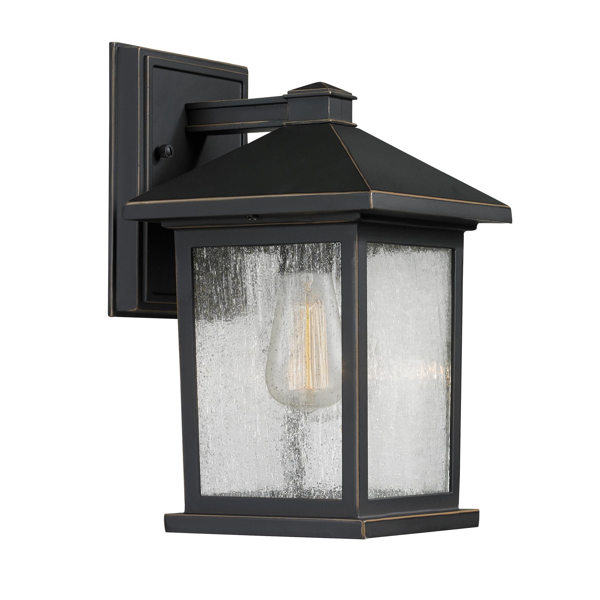 Shown in Oil Rubbed Bronze finish and Glass shade
