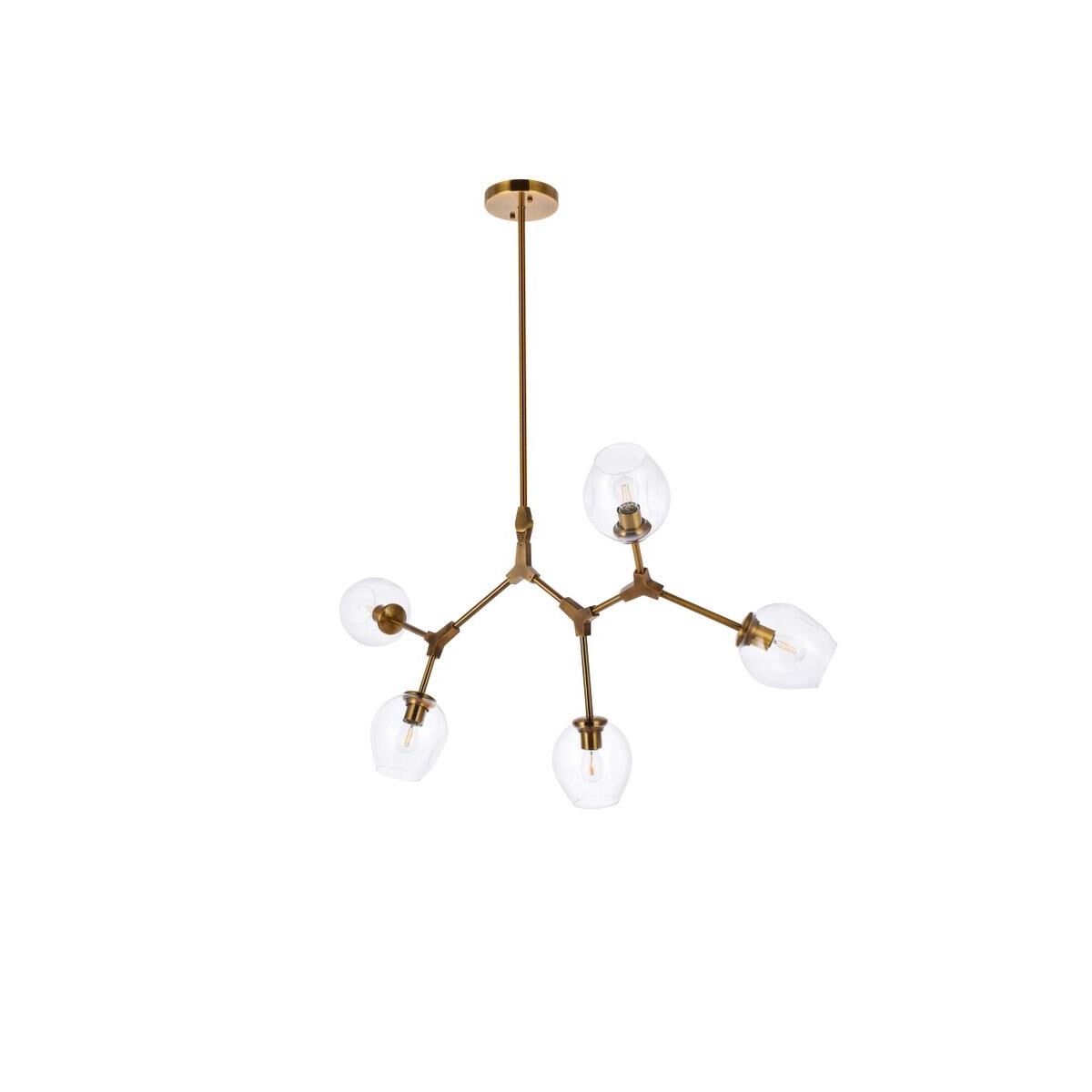 Cavoli 42 Inch 5 Light Chandelier by Elegant Lighting
