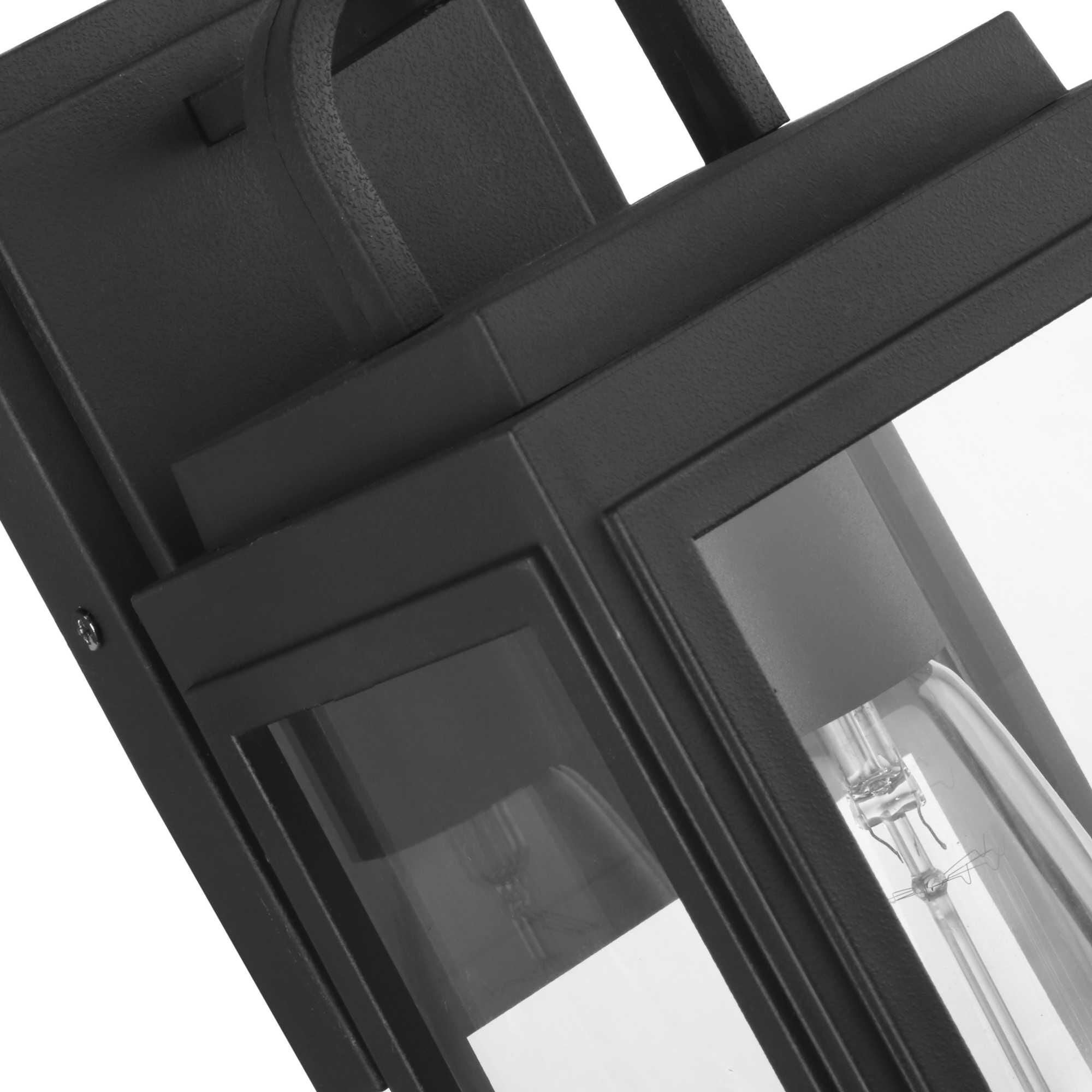 Shown in Textured Black finish and Clear glass