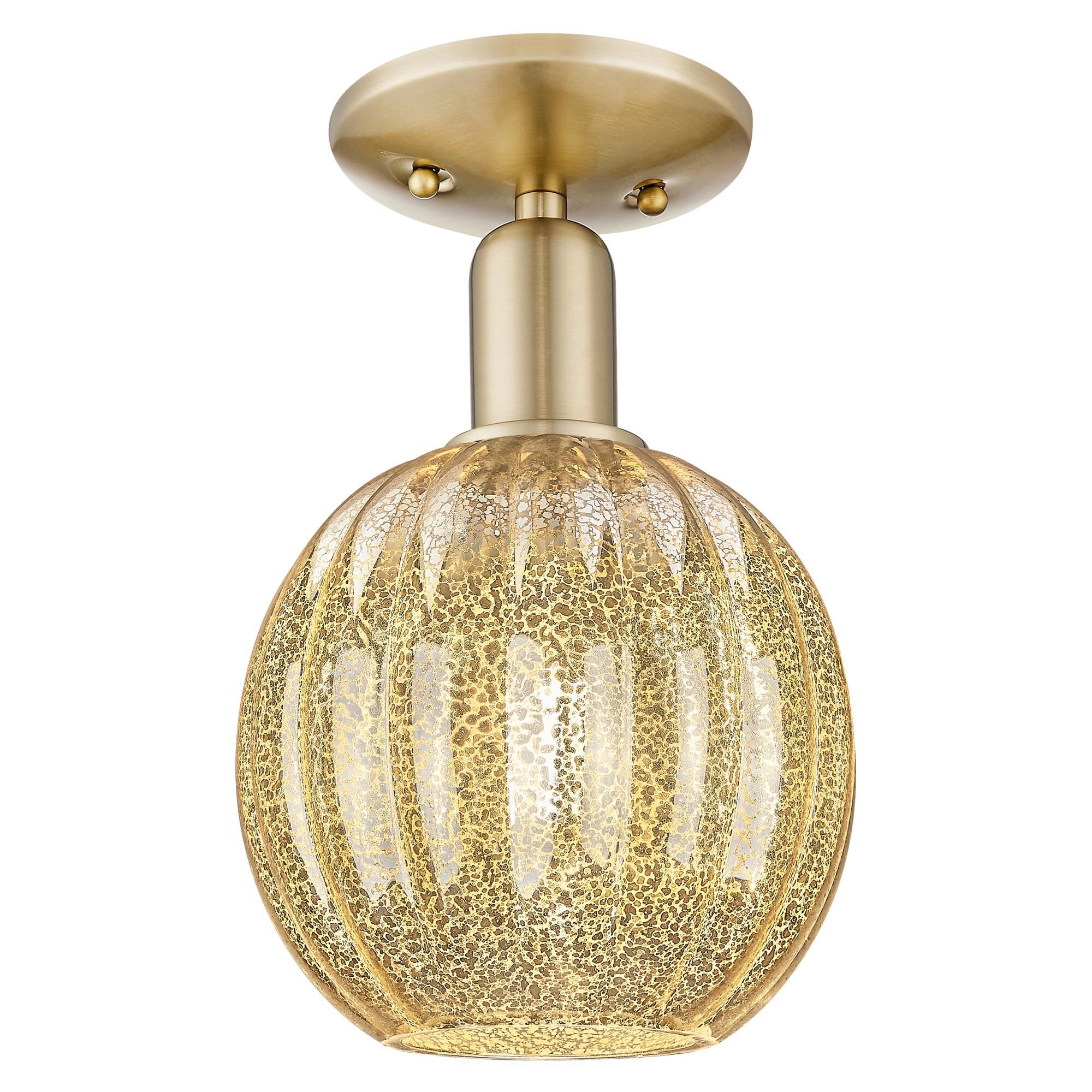 Shown in Champagne Bronze finish and Mercury glass