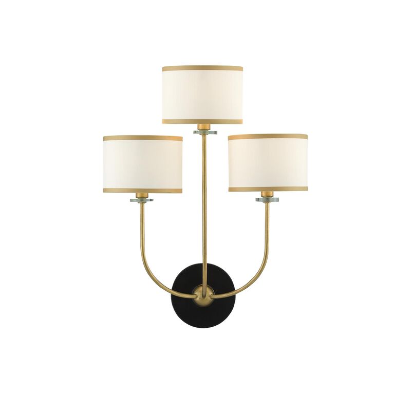 Croydon Large 3 Light Wall Sconce by Currey & Company