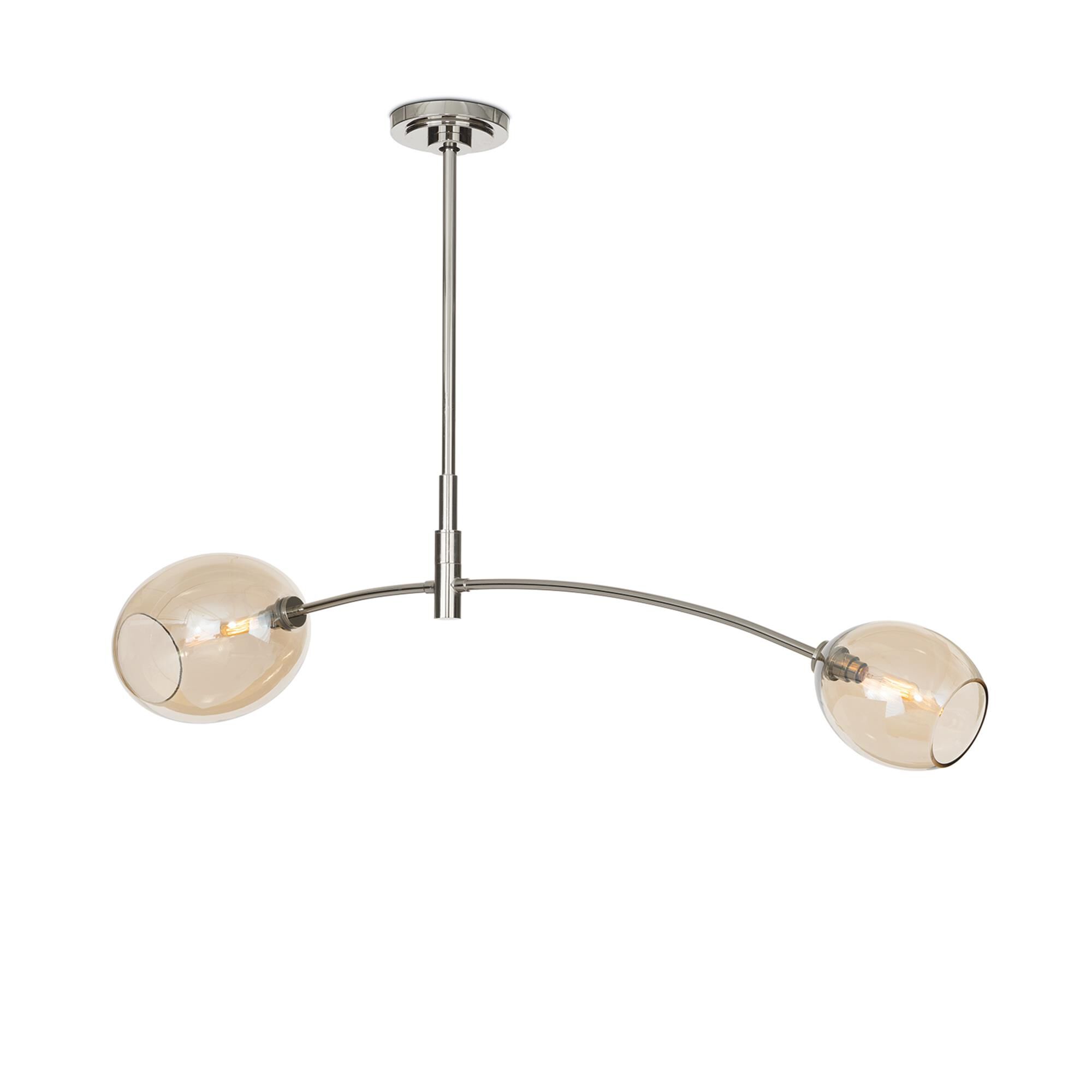 Shown in Polished Nickel finish and Champagne glass