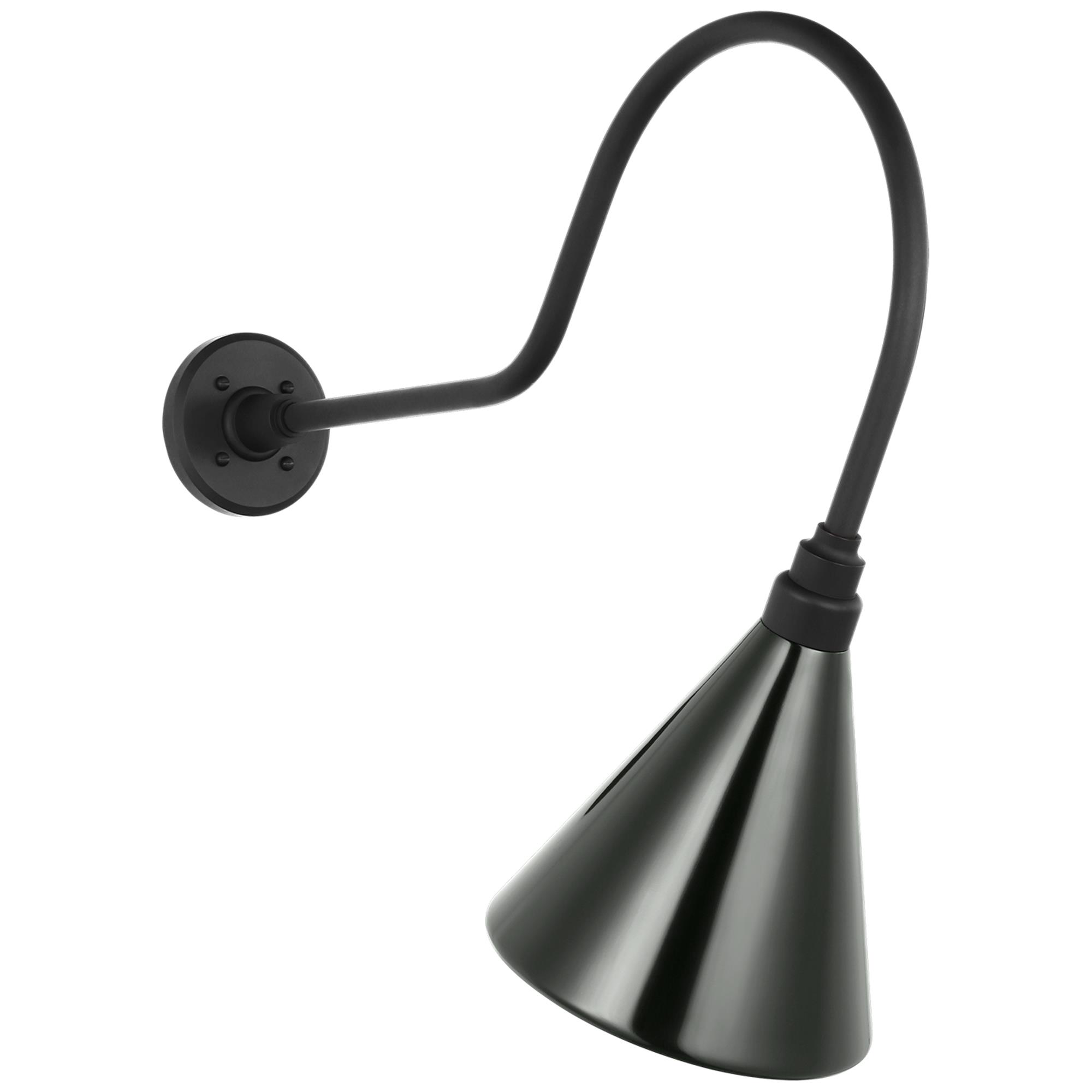 Shown in Matte Black finish and Green shade