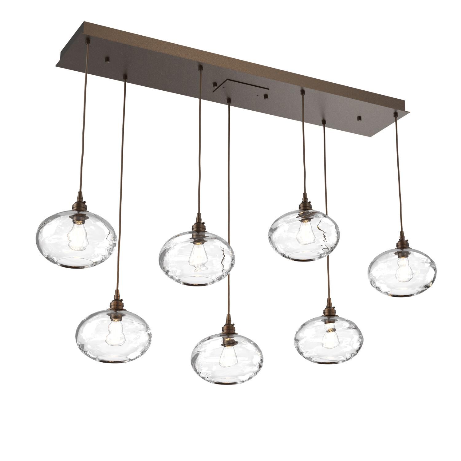 Coppa 14 Inch 7 Light Linear Suspension Light by Hammerton Studio