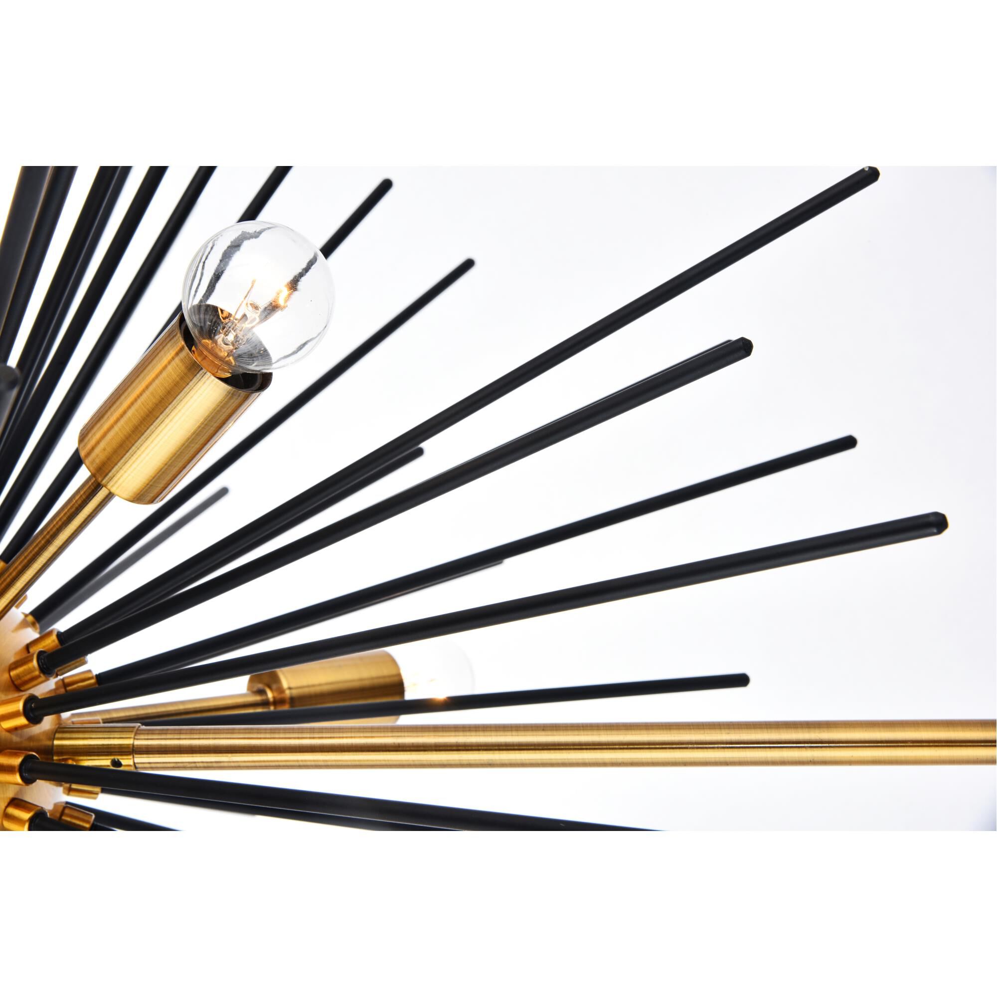 Shown in Light Antique Brass And Flat Black finish