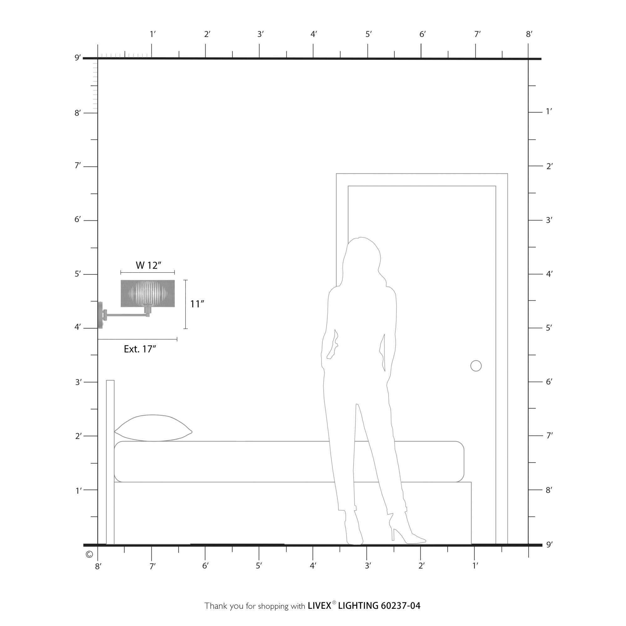 Acordia 11 Inch Wall Swing Lamp by Livex Lighting