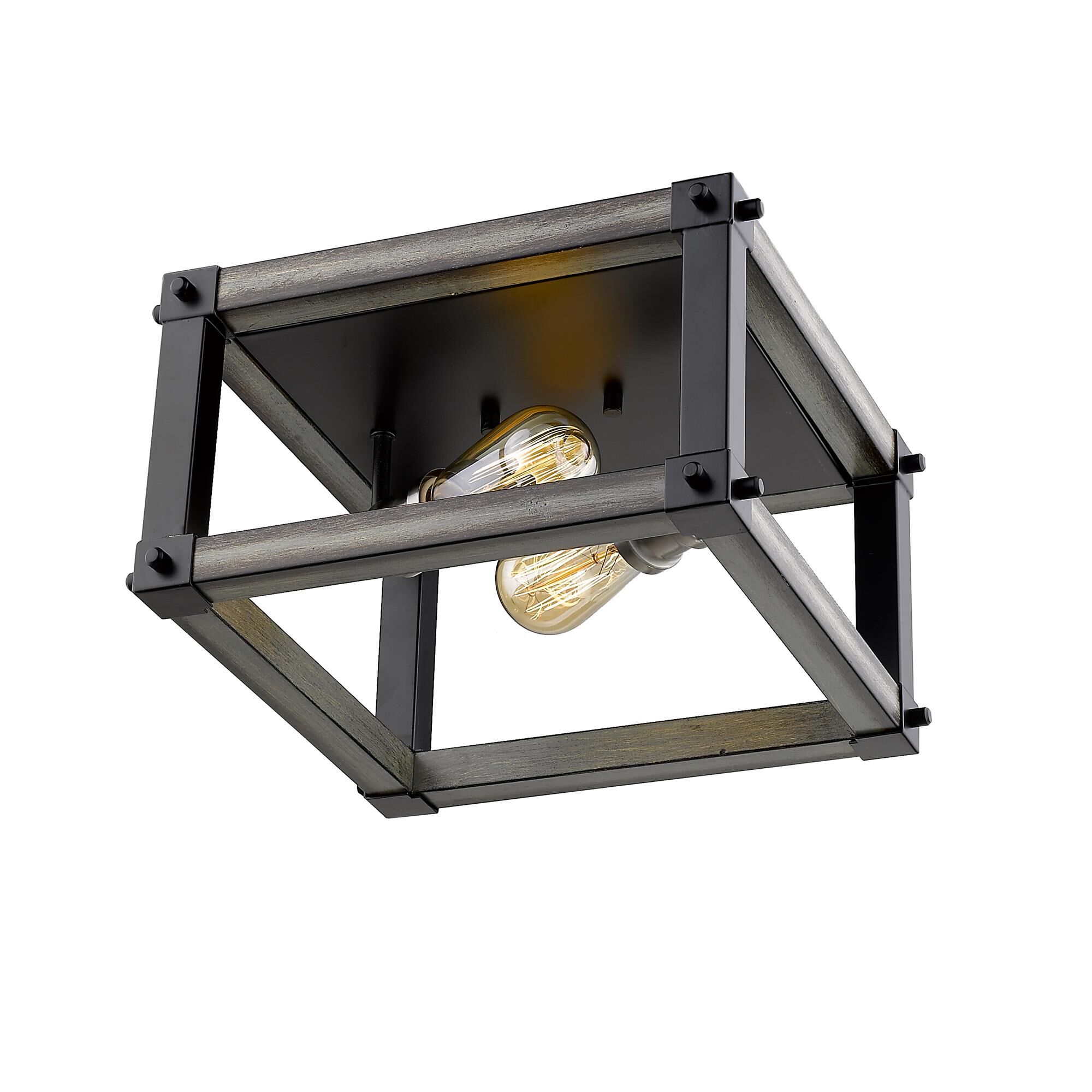 Shown in Ashen Barnboard finish and --- glass and --- shade