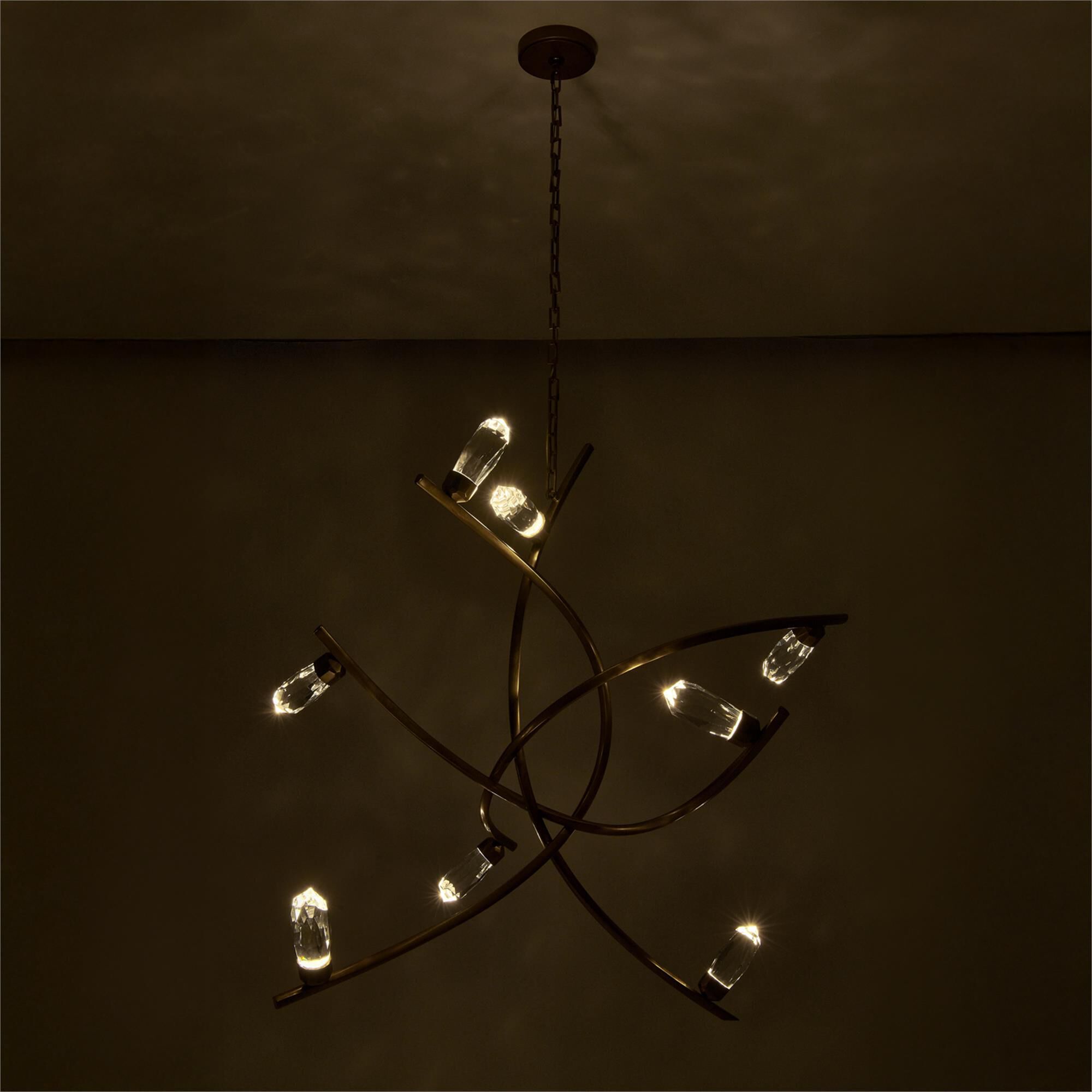 Shown in True Brass finish and Firenze Clear crystal