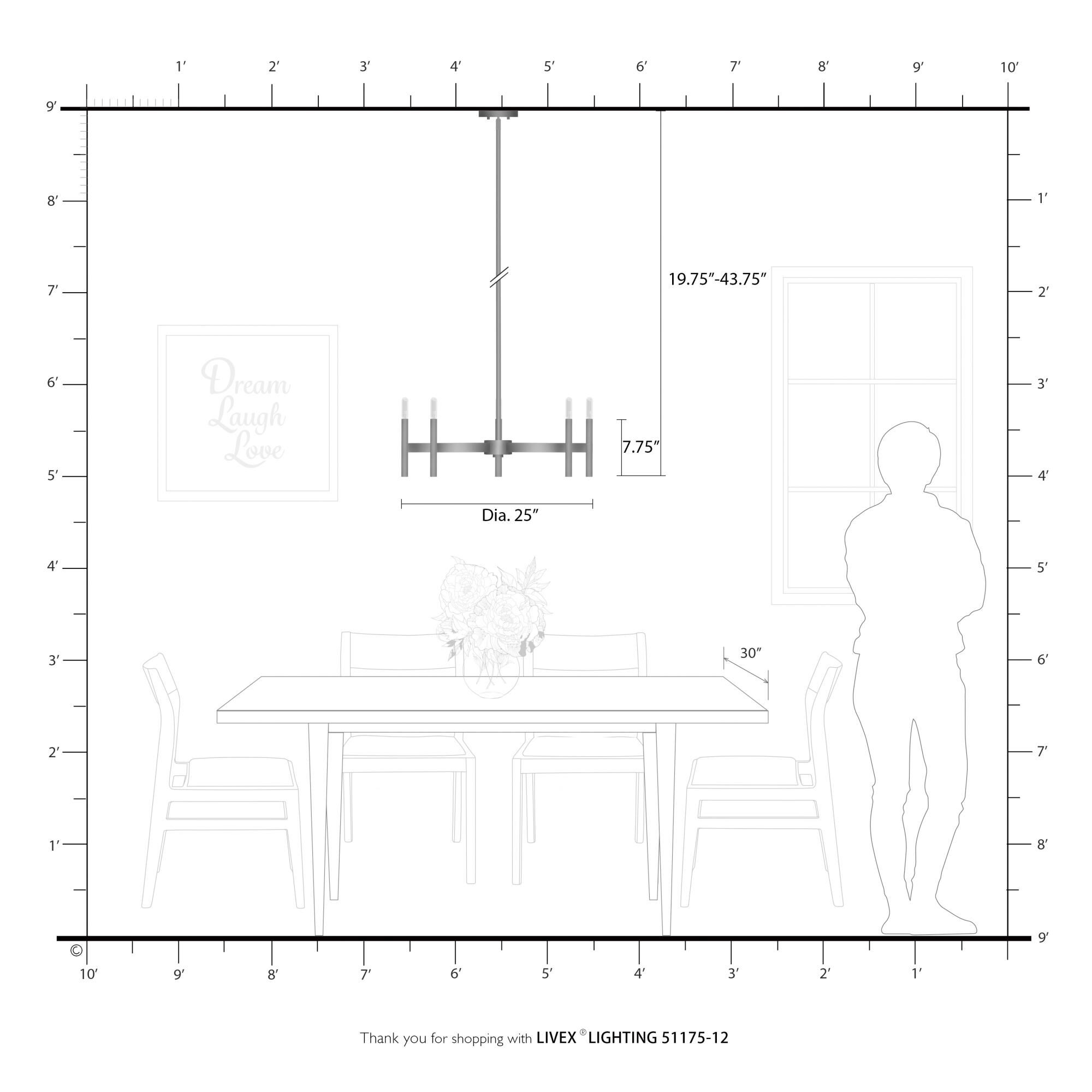 Copenhagen 5 Light Chandelier by Livex Lighting