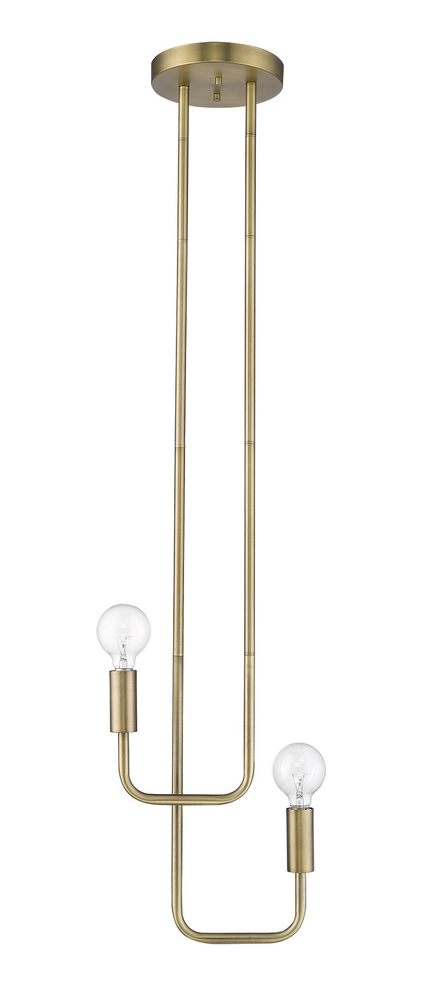 Shown in Aged Brass finish and -- glass and -- shade