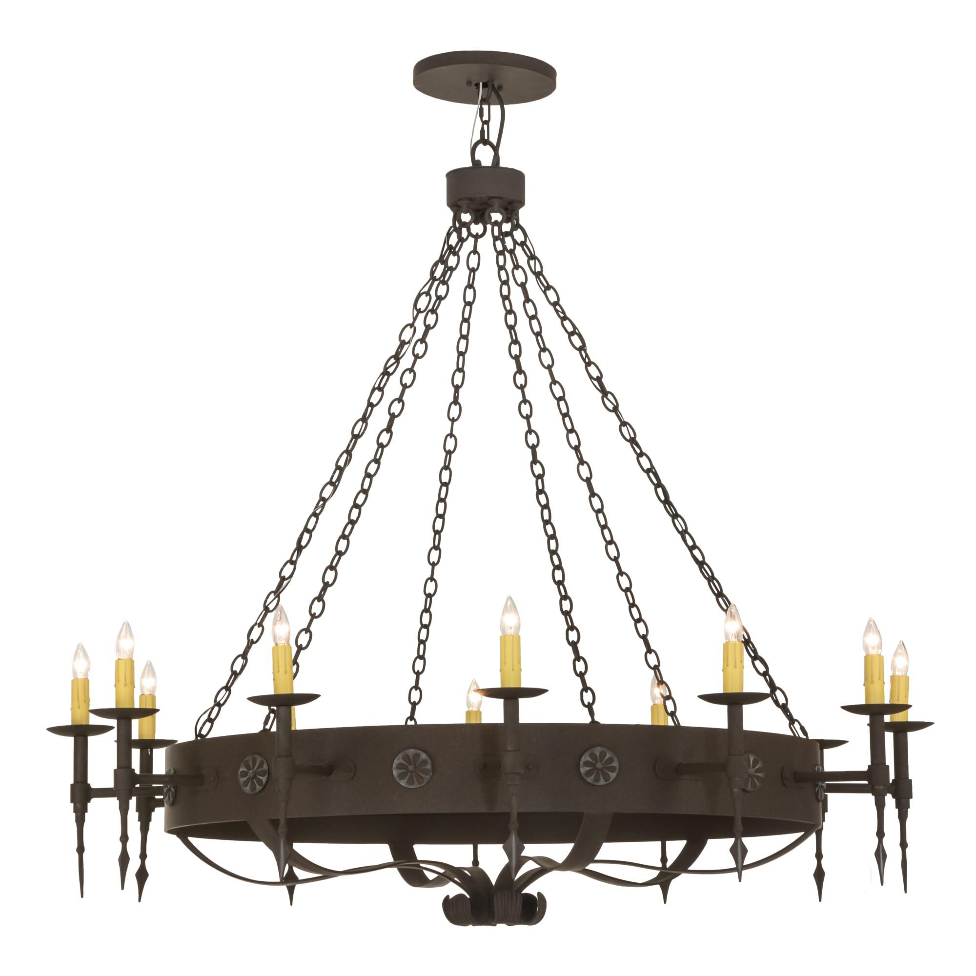 Warwick 66 Inch 12 Light Chandelier by Meyda Lighting