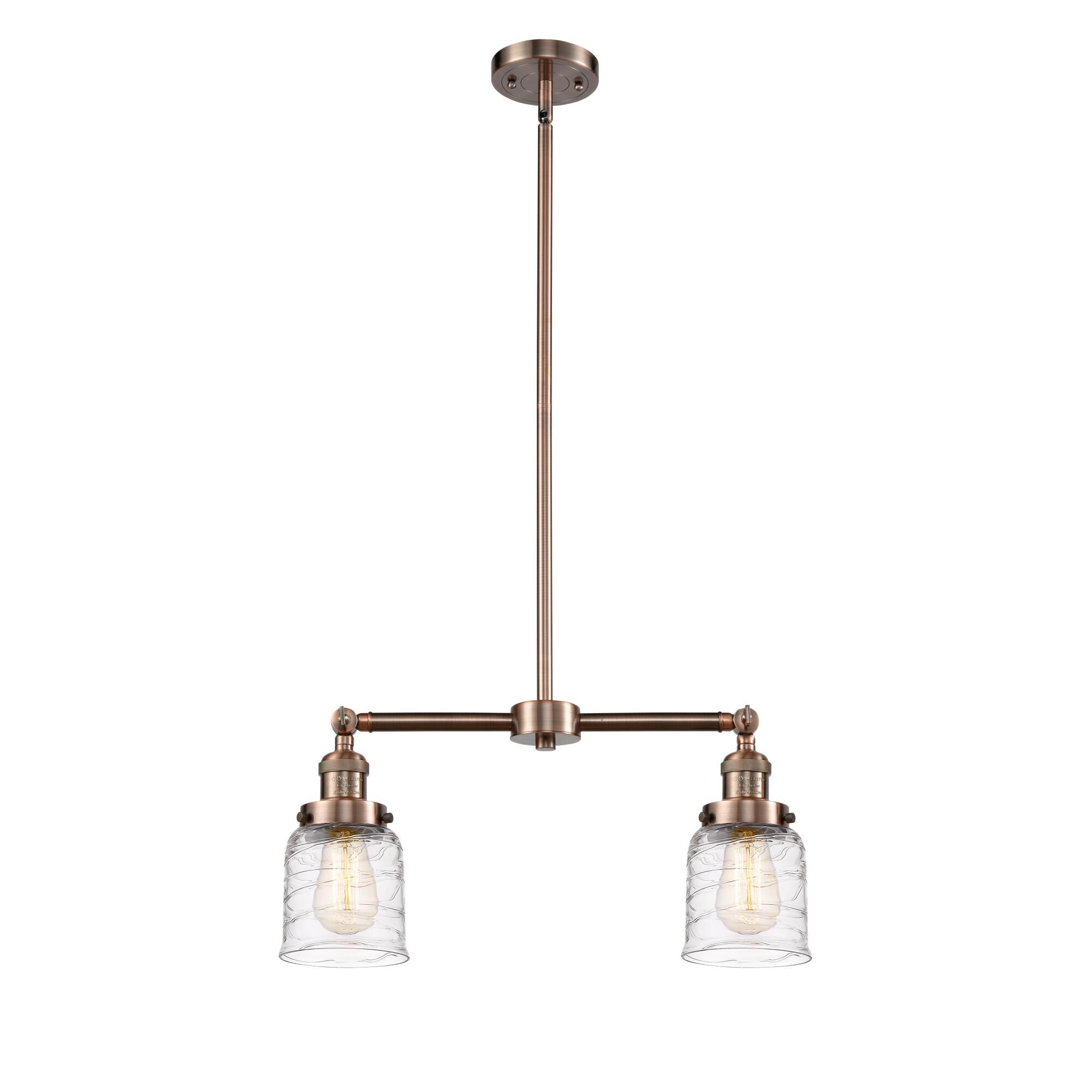 Bruno Marashlian Small Bell 21 Inch 2 Light Mini Chandelier by Innovations Lighting