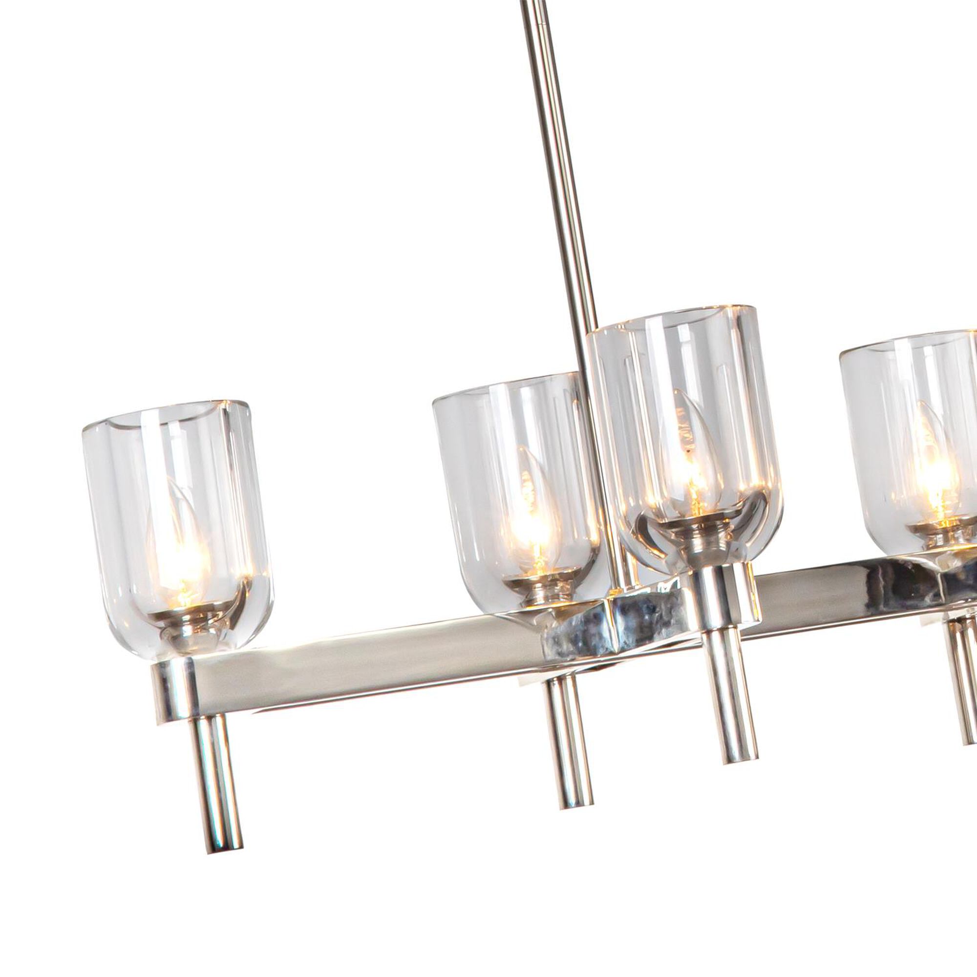 Shown in Polished Nickel/Clear Crystal finish