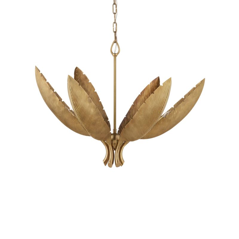 Bird Of Paradise 6 Light Chandelier by Currey and Company