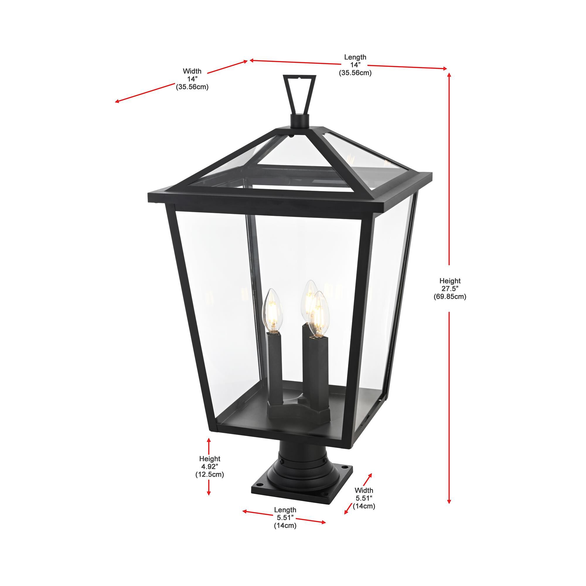 Oxford 28 Inch Outdoor Post Lamp by Elegant Lighting