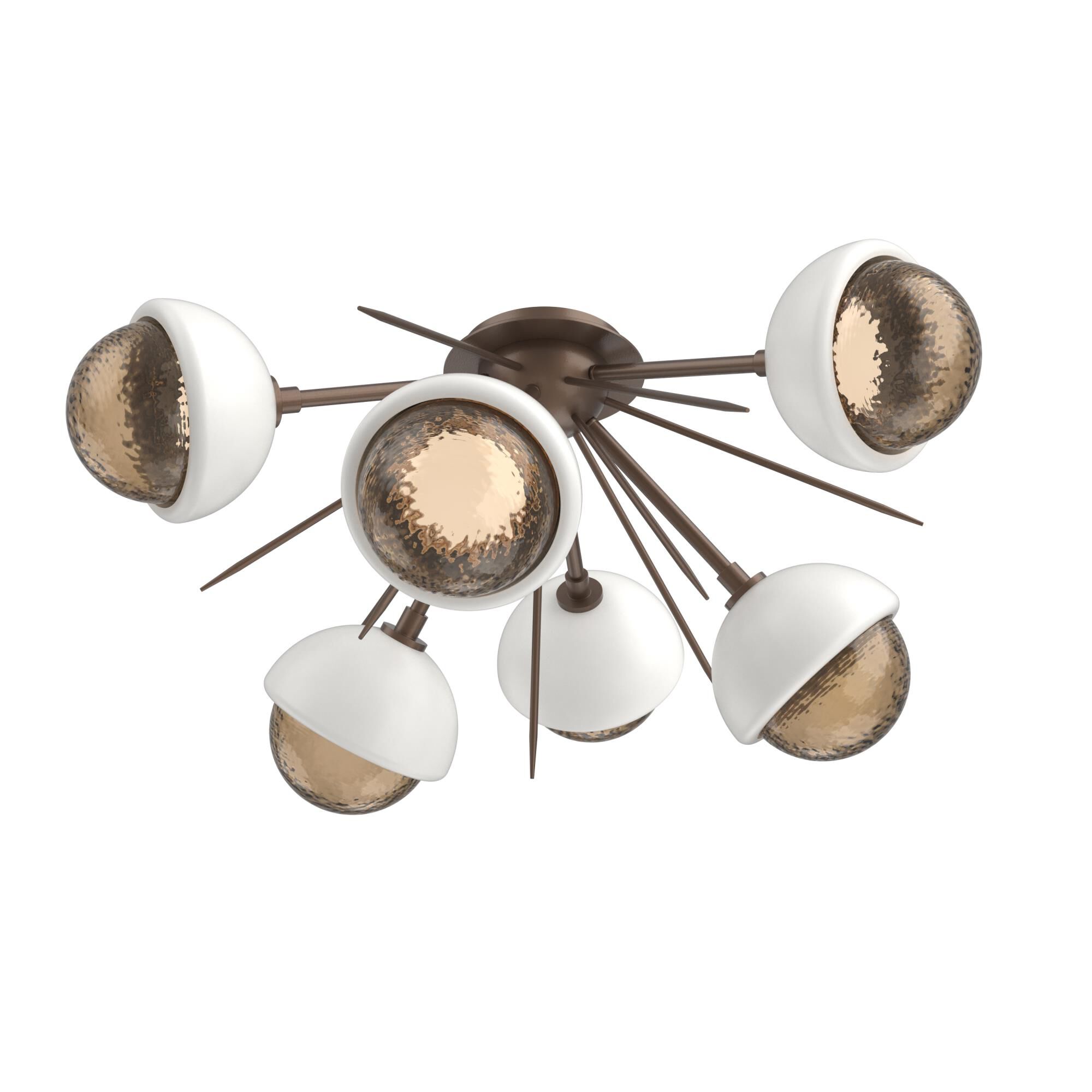 Shown in Burnished Bronze finish and Bronze glass and Salt White accent