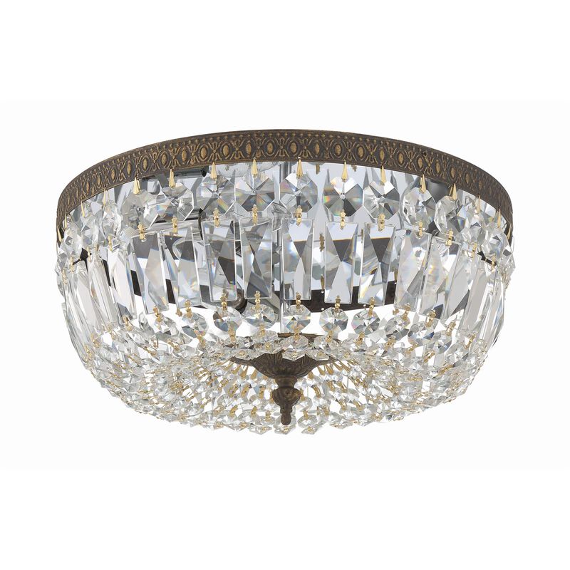 Ceiling 14 Inch 3 Light Semi Flush Mount by Crystorama