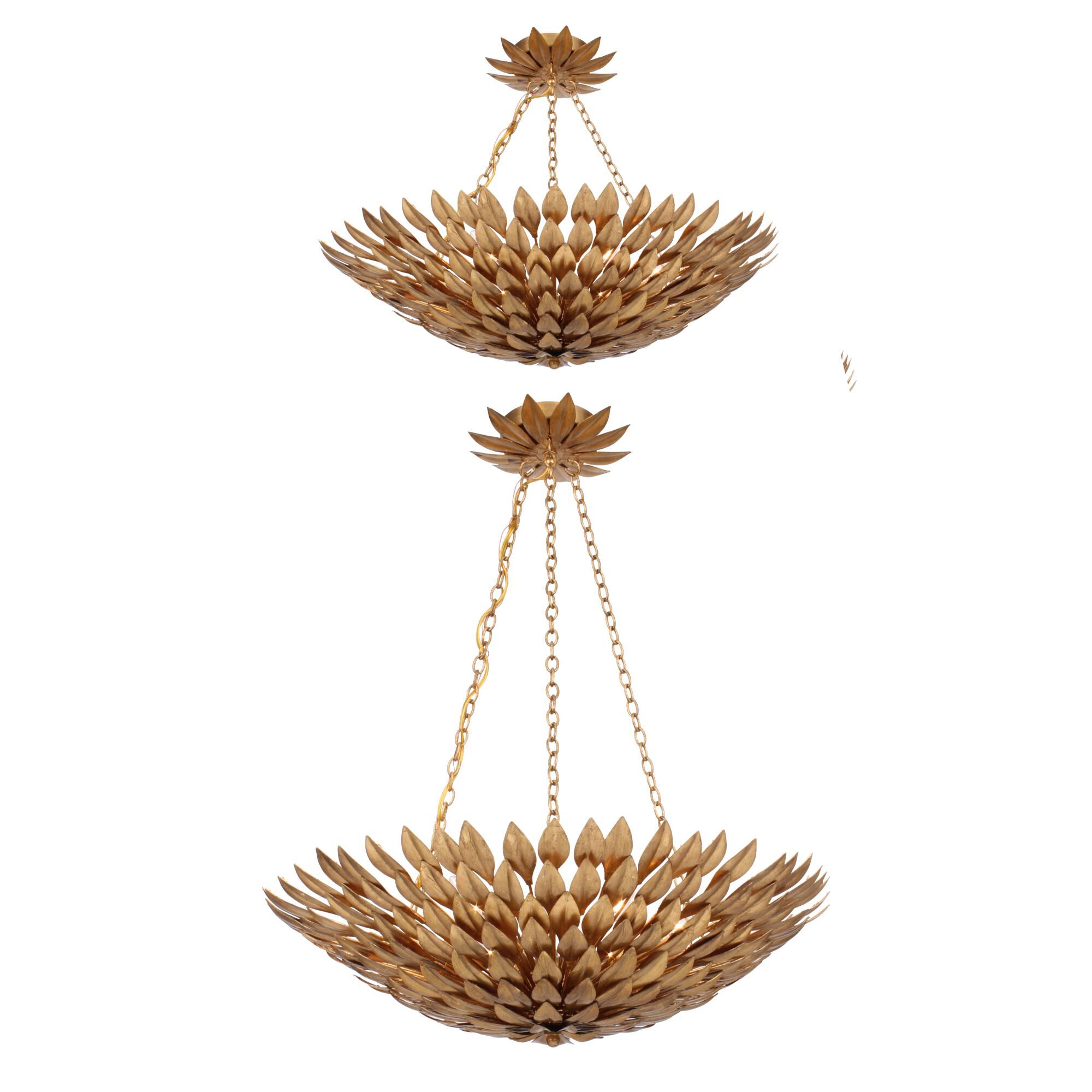 Broche 24 Inch 6 Light Semi Flush Mount by Crystorama