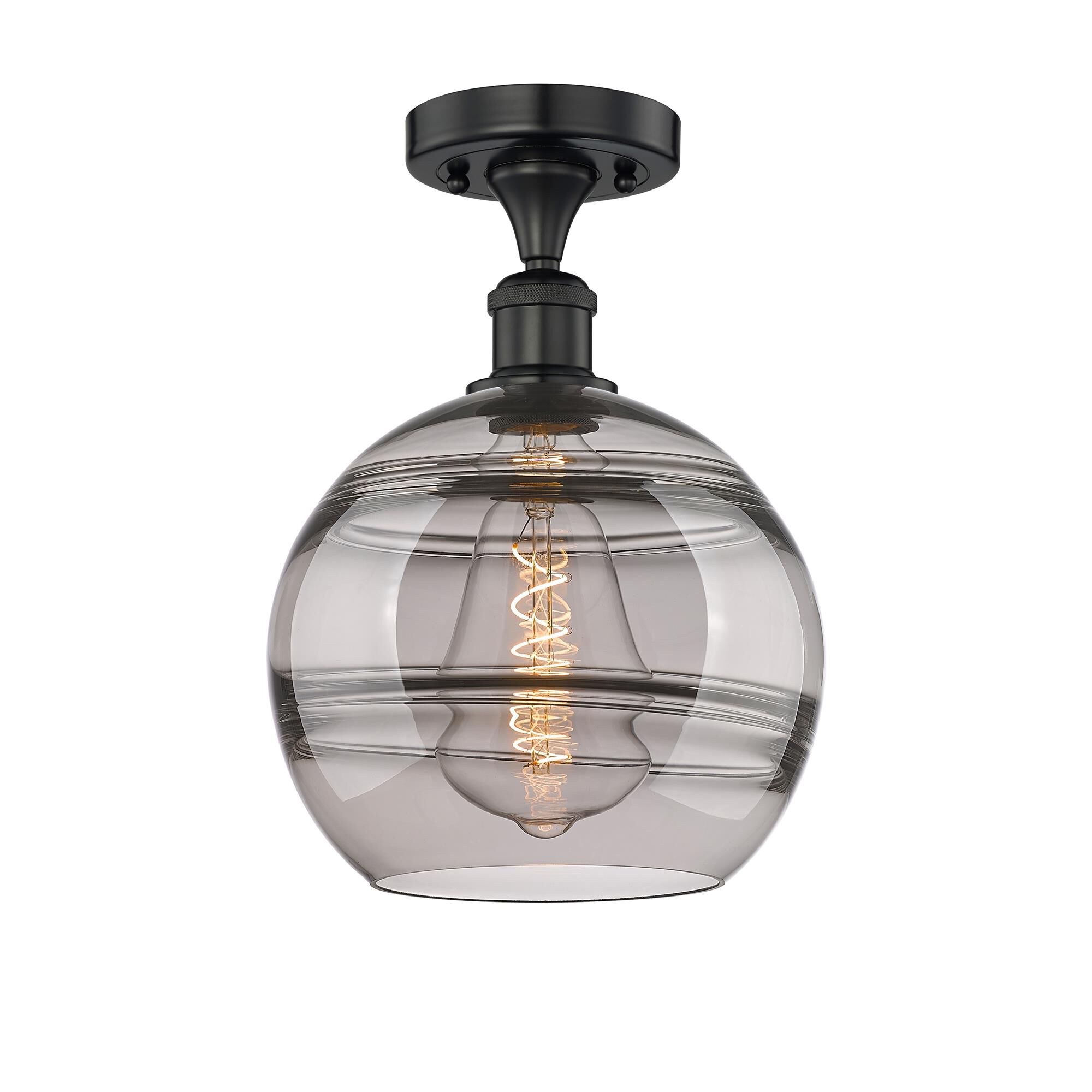 Shown in Matte Black finish and Light Smoke glass