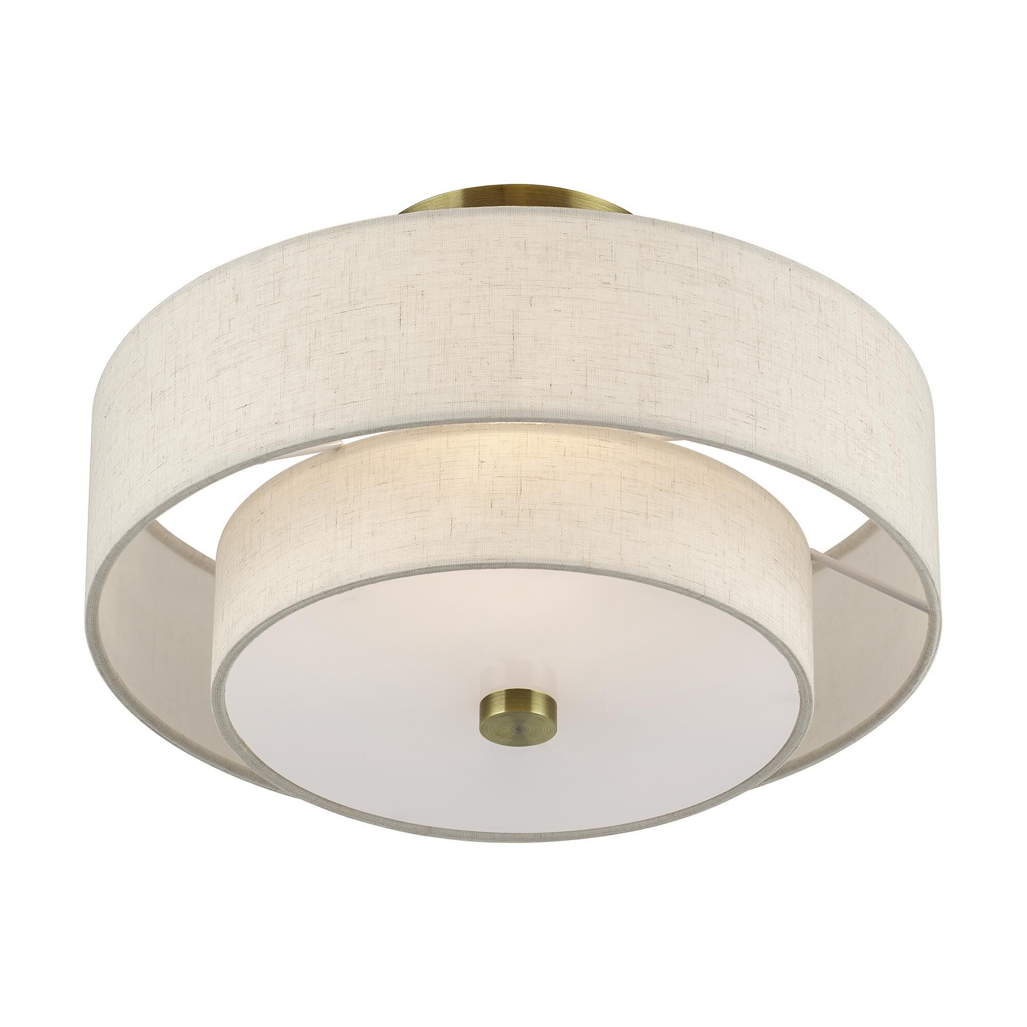 Monroe 13 Inch Semi Flush Mount by Livex Lighting