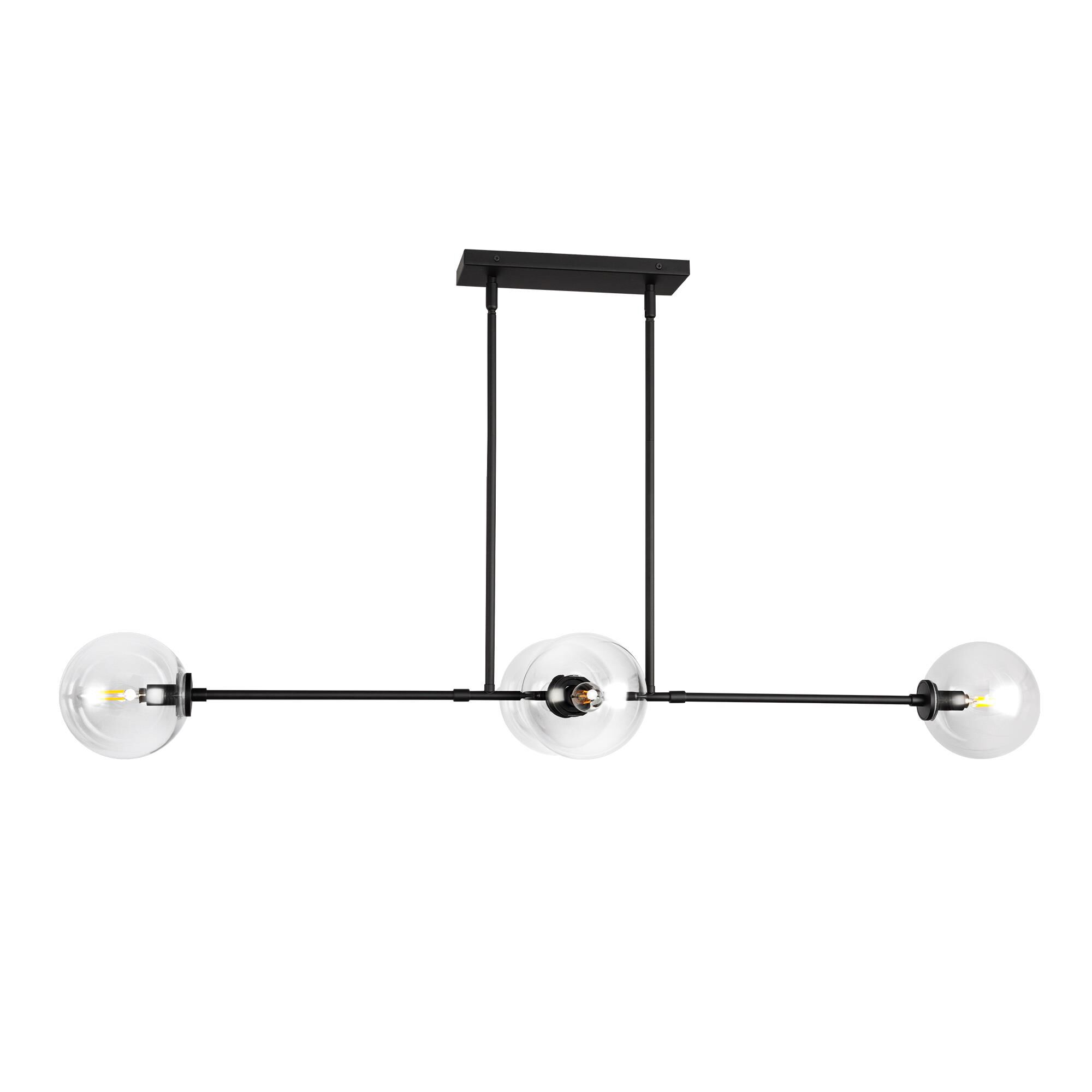 Shown in Aged Brass/Clear Glass|matte Black/Clear Glass finish and Clear glass and Clear Glass shade