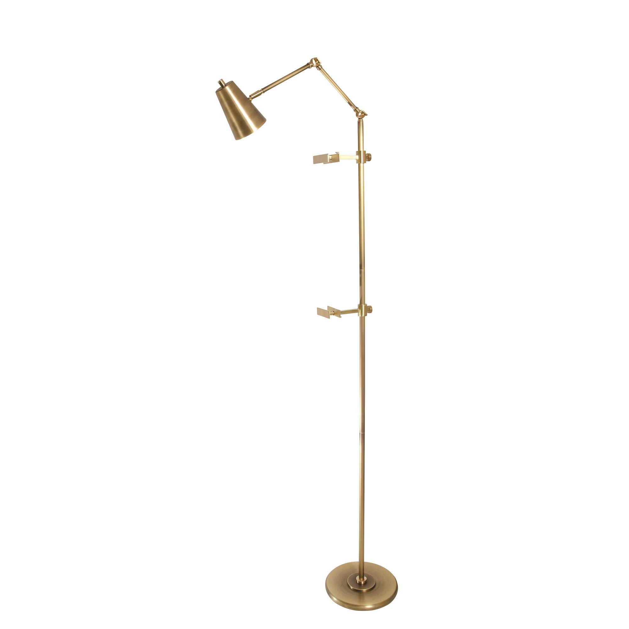 Shown in Antique Brass/Satin Brass finish and Metal shade