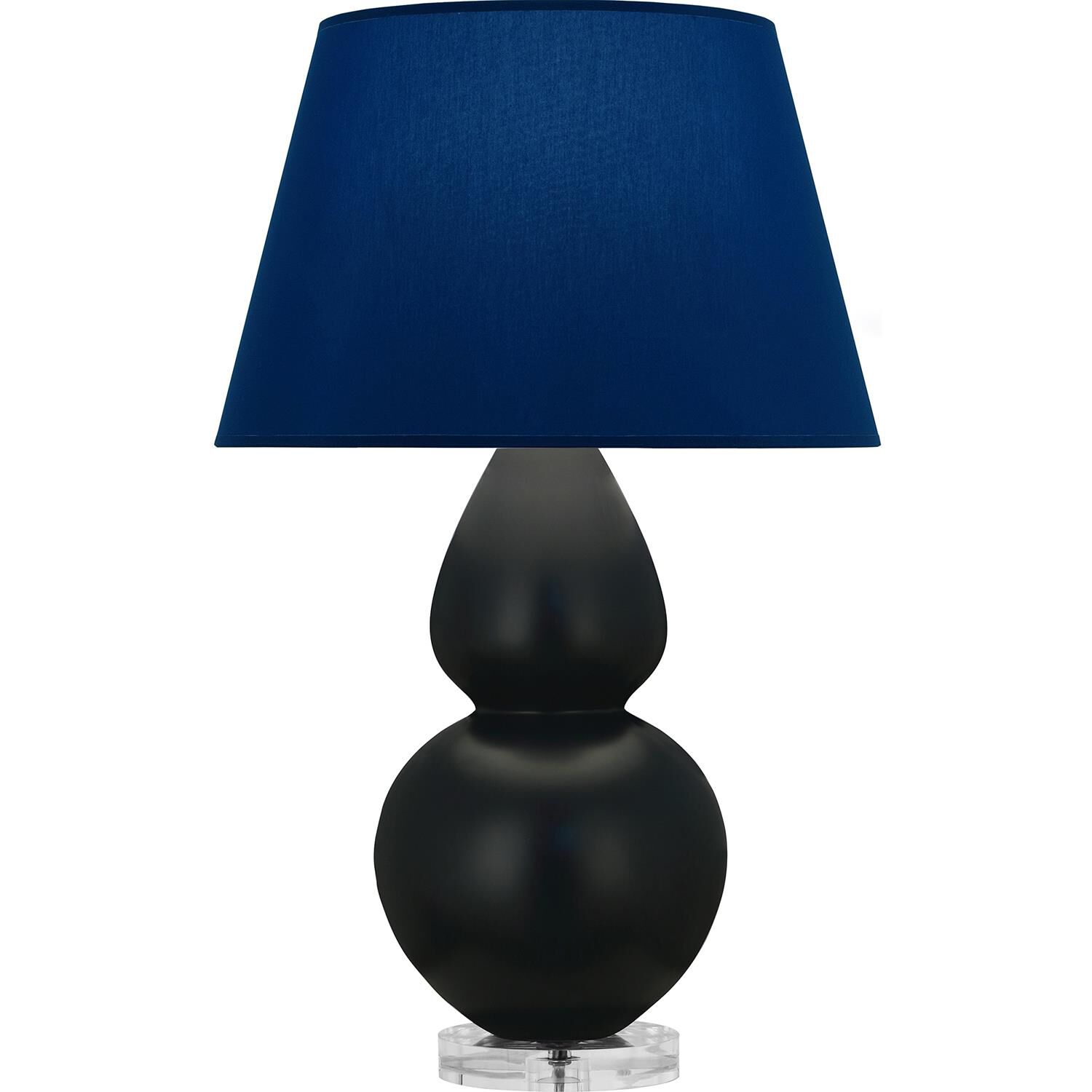 Shown in Matte Obsidian finish and Navy and Gray shade and Lucite accent