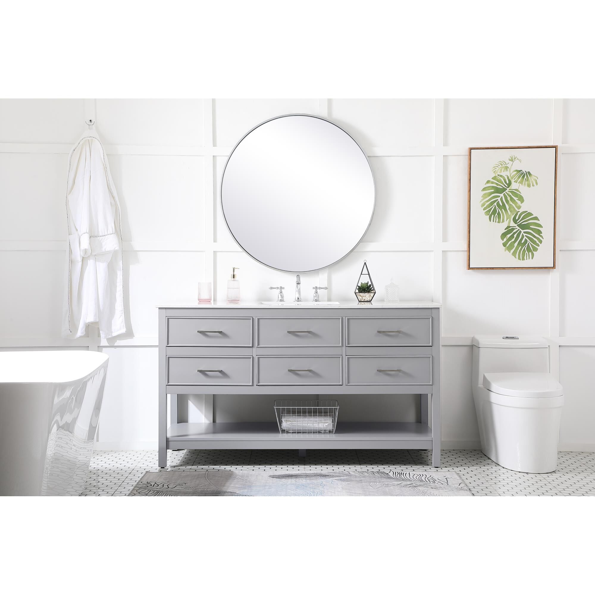 Sinclaire 60 Inch Bath Vanity by Elegant Decor