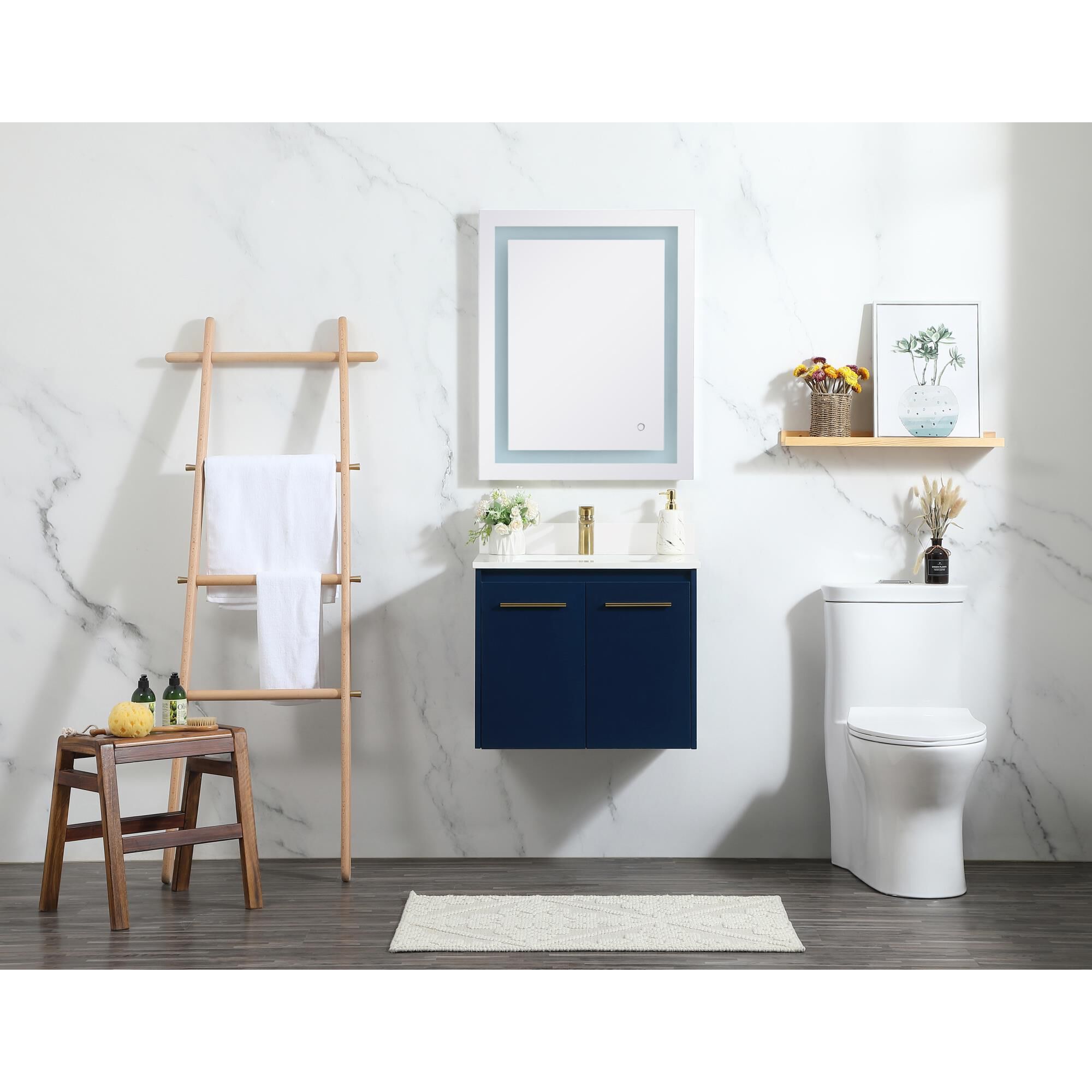 Shown in Blue finish