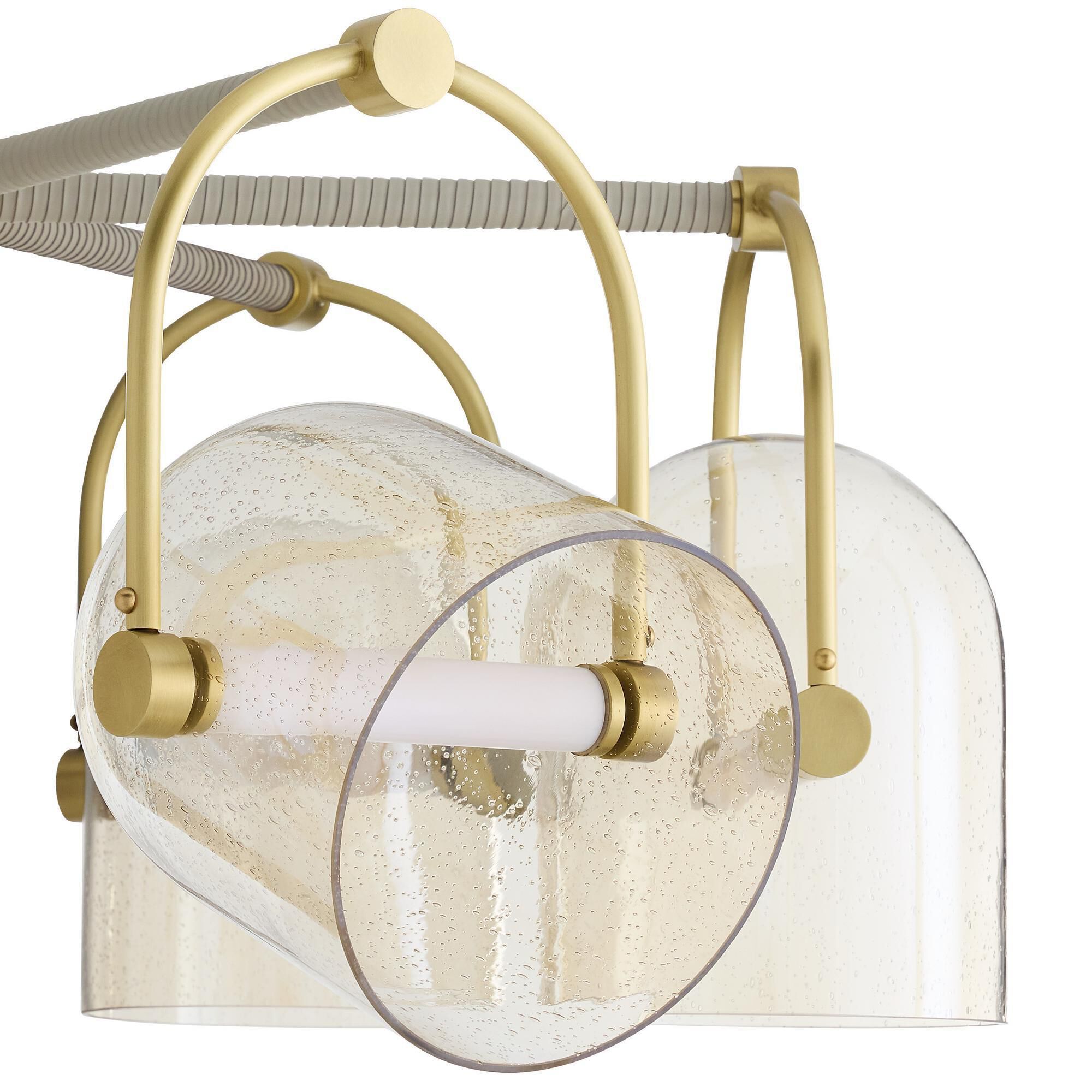 Shown in Bone finish and Smoke glass