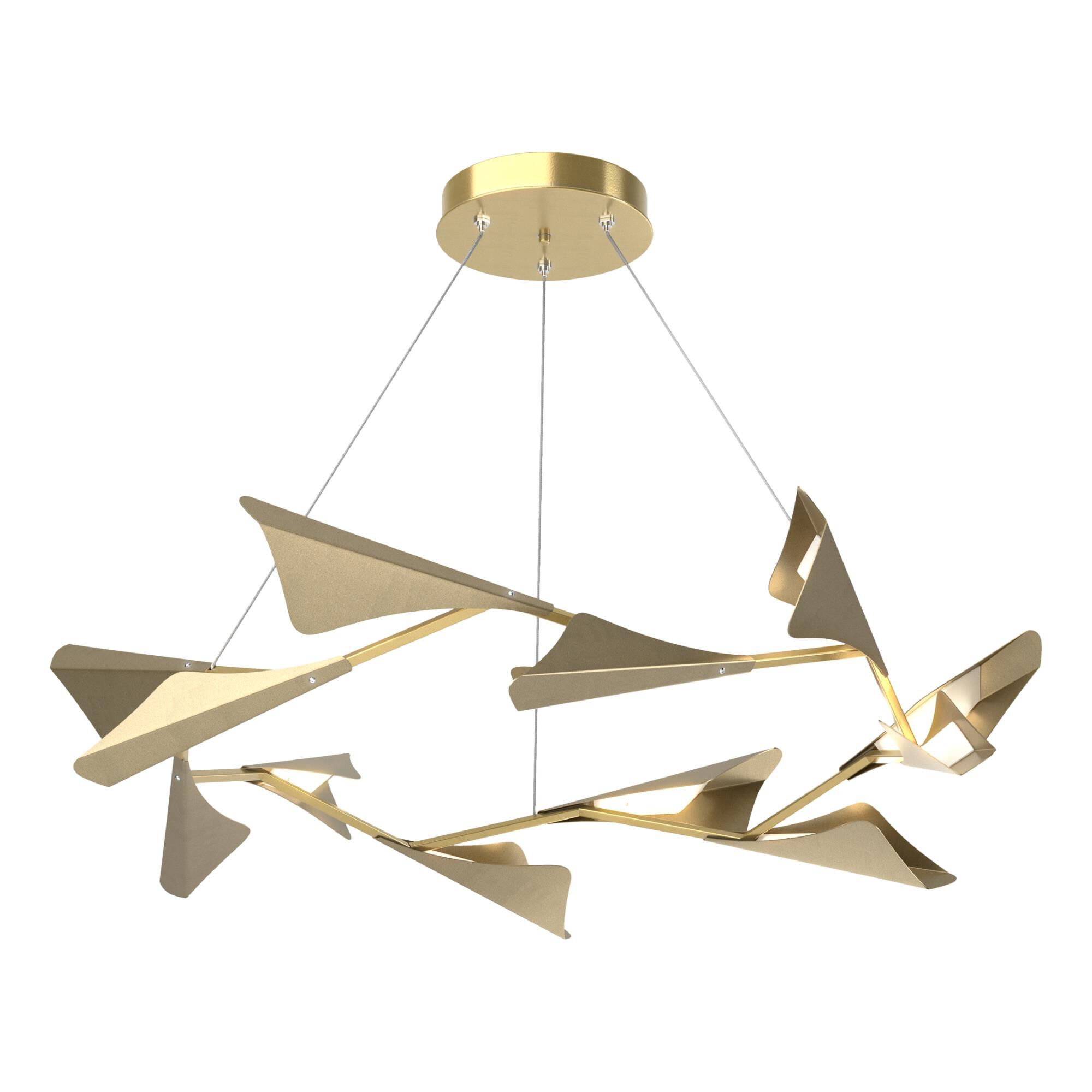 Shown in Modern Brass finish and Soft Gold accent