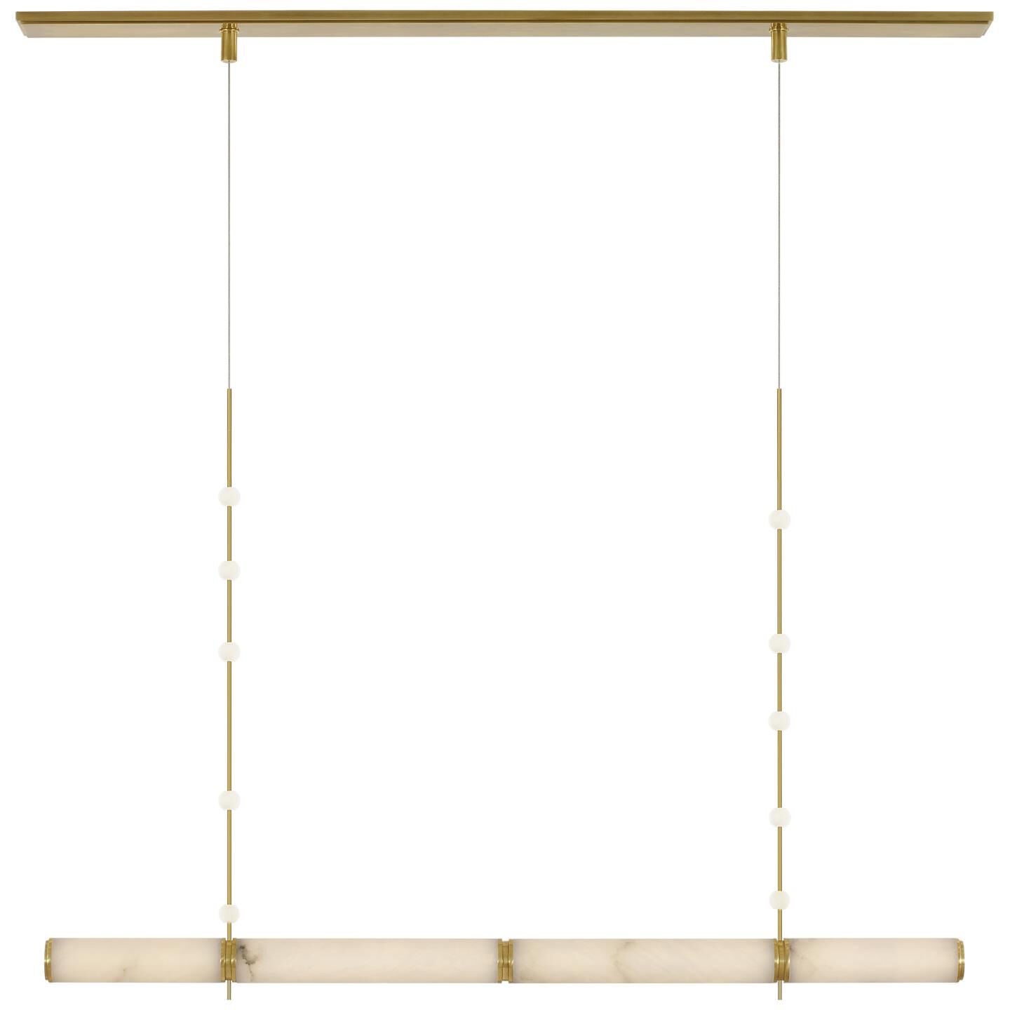 Shown in Antique-Burnished Brass finish and Alabaster shade