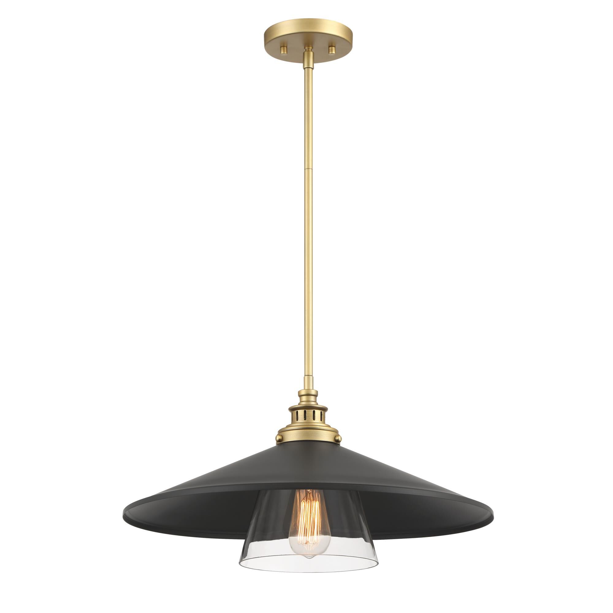 Shown in Coal and Soft Brass finish