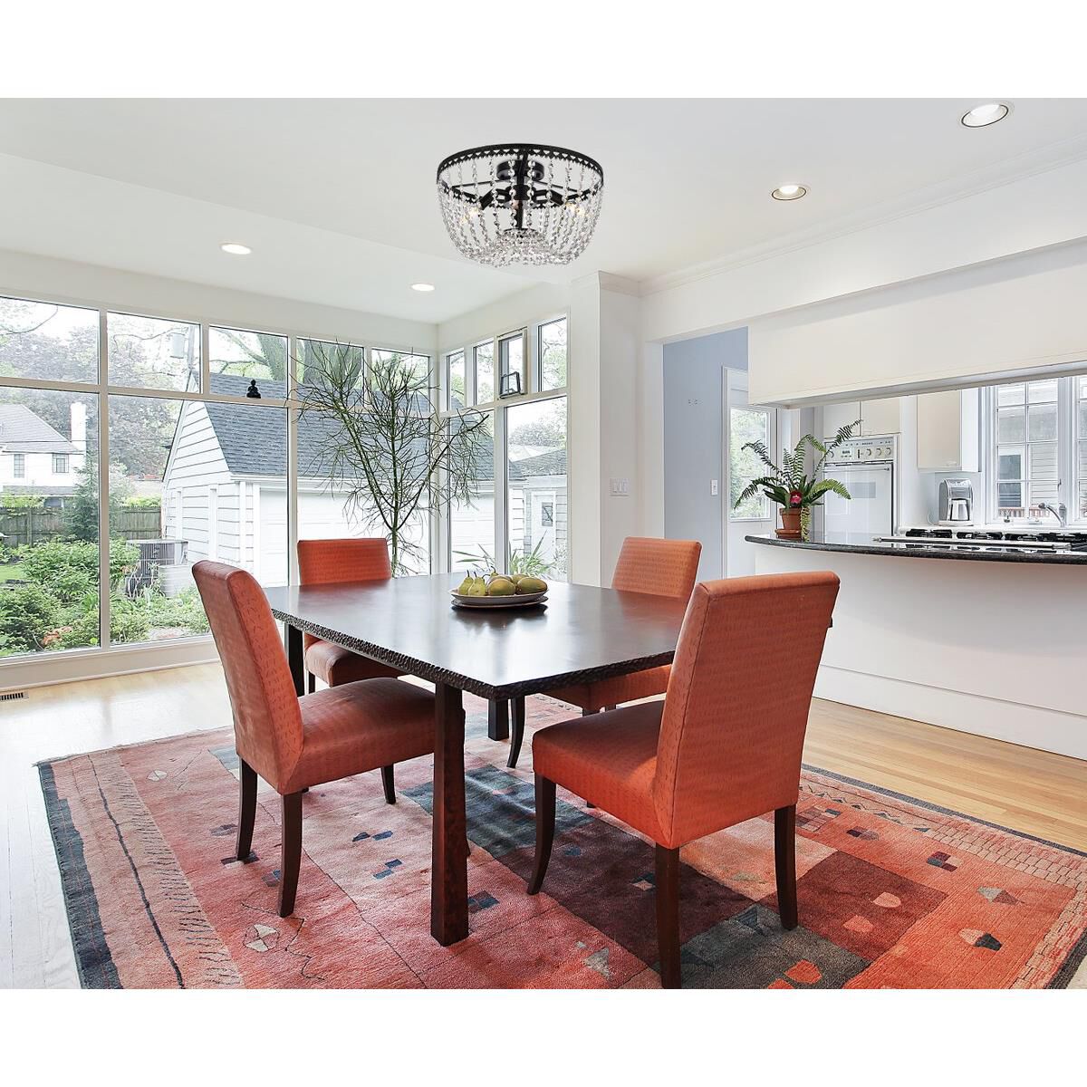 Kylie 16 Inch 3 Light Flush Mount by Elegant Lighting