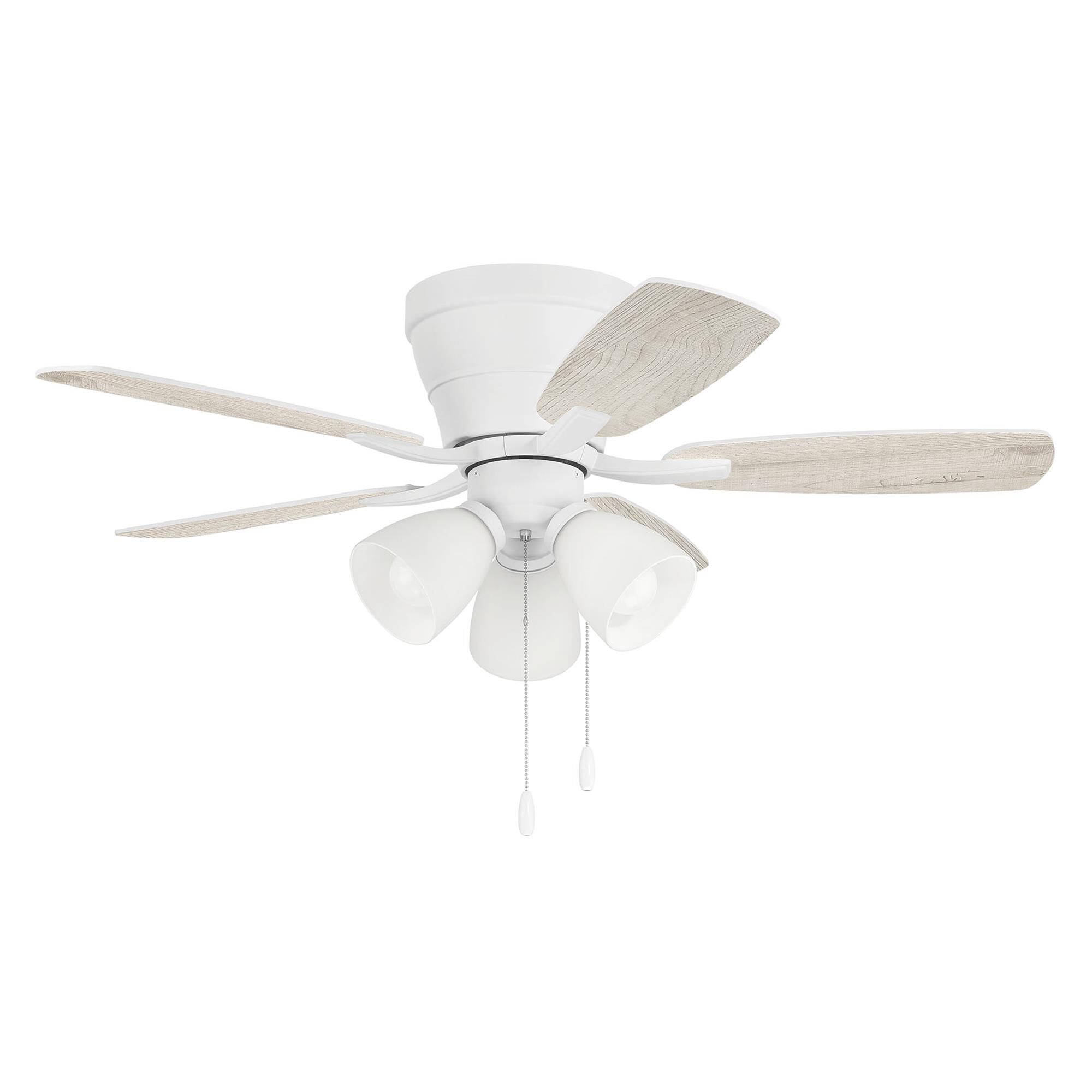 Wheeler 42 3-Light 42 Inch Flush Mount Fan with Light Kit,