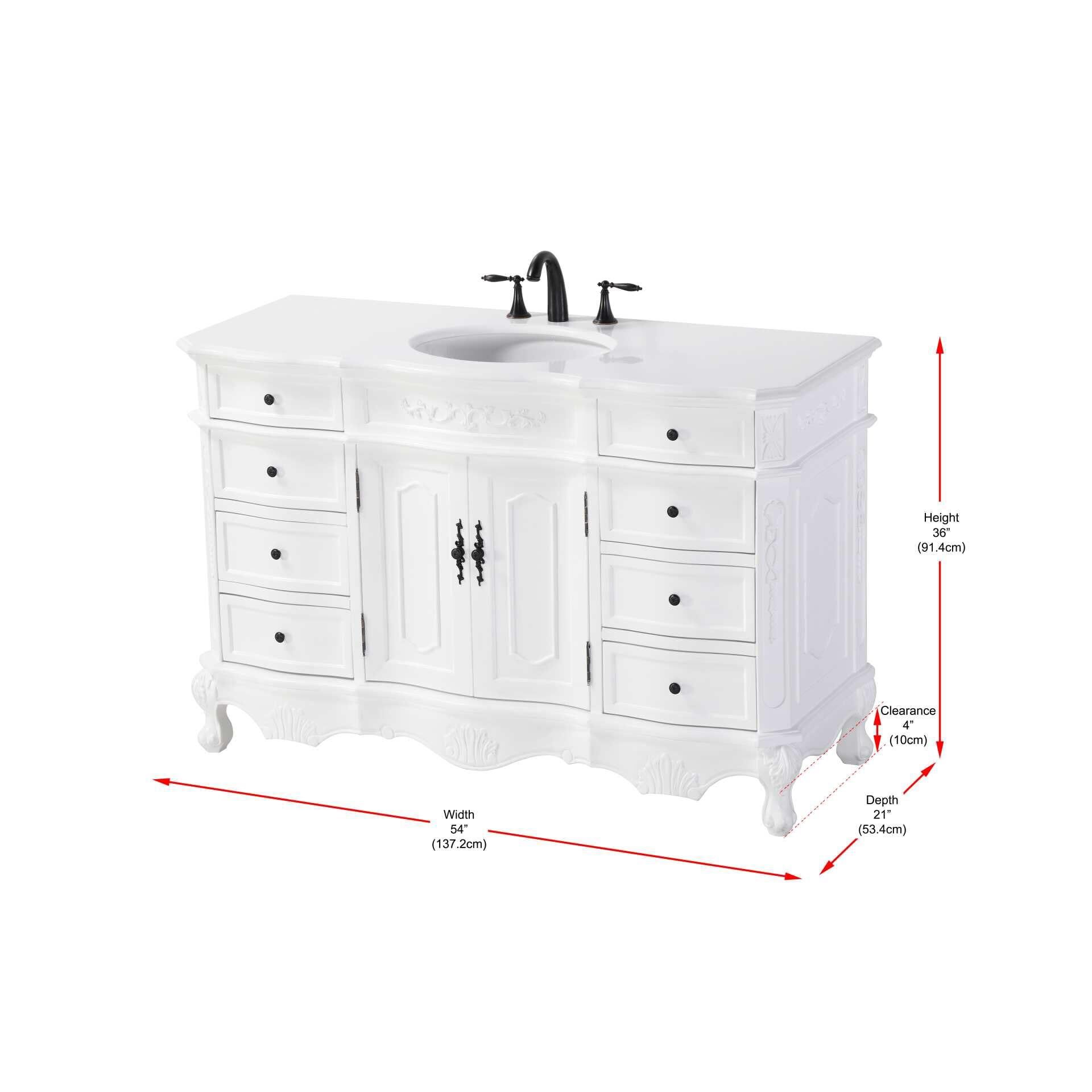Danville 54 Inch Bath Vanity by Elegant Decor