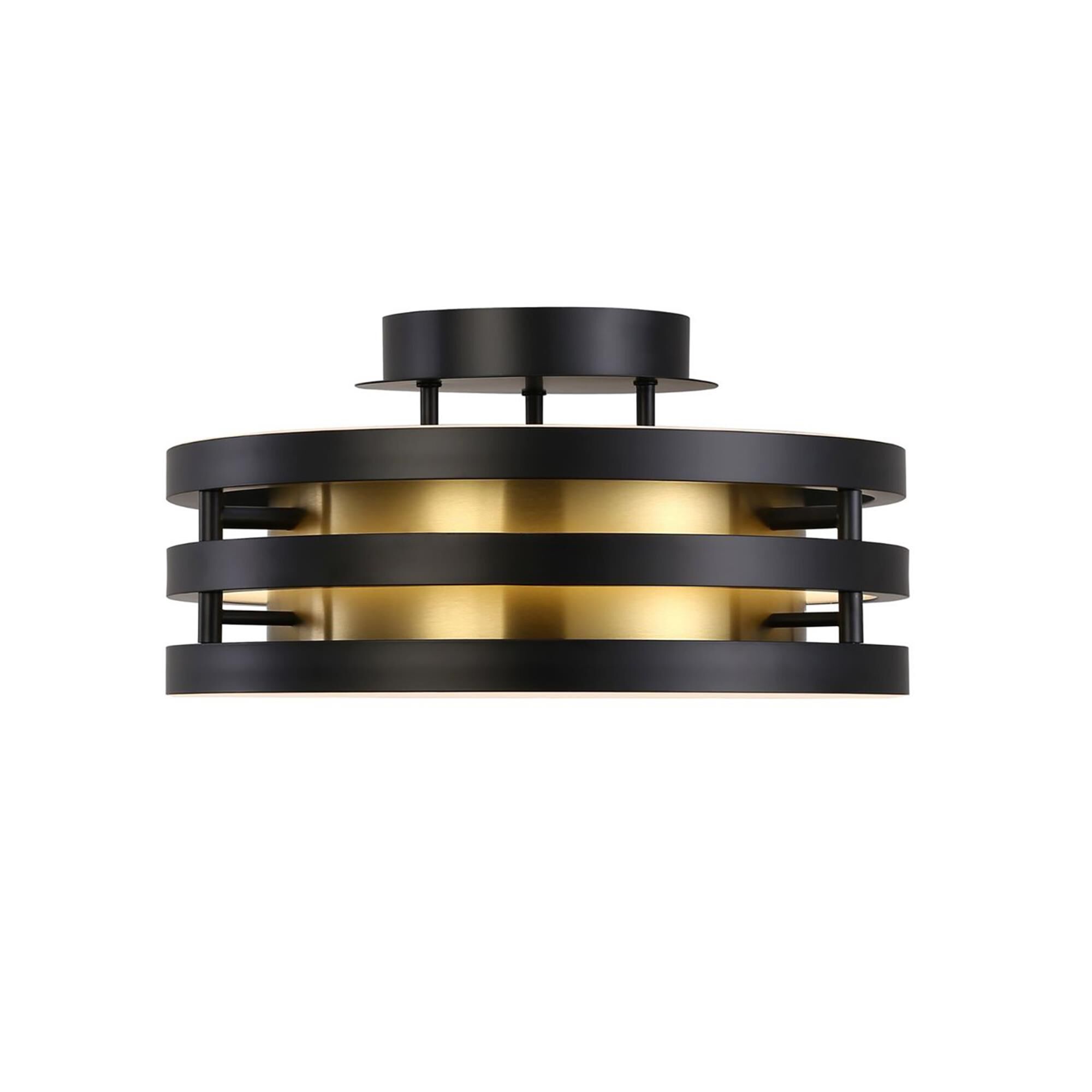 Kevin Kraemer Toledo 15 Inch Semi Flush Mount,