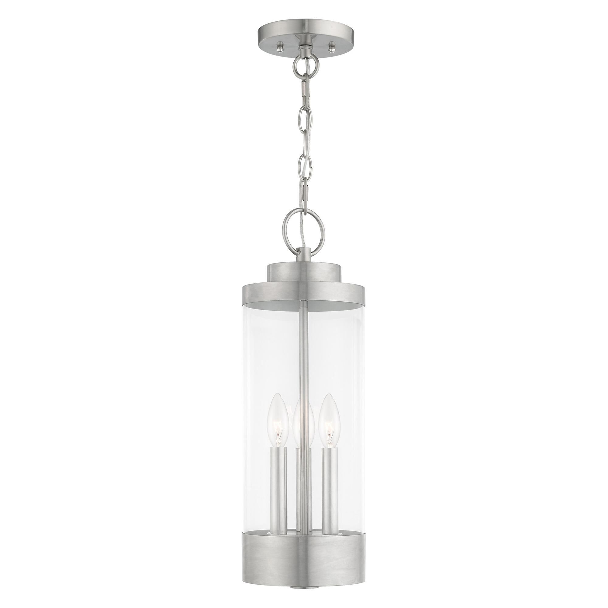 Hillcrest 20 Inch Tall 3 Light Outdoor Hanging Lantern by Livex Lighting