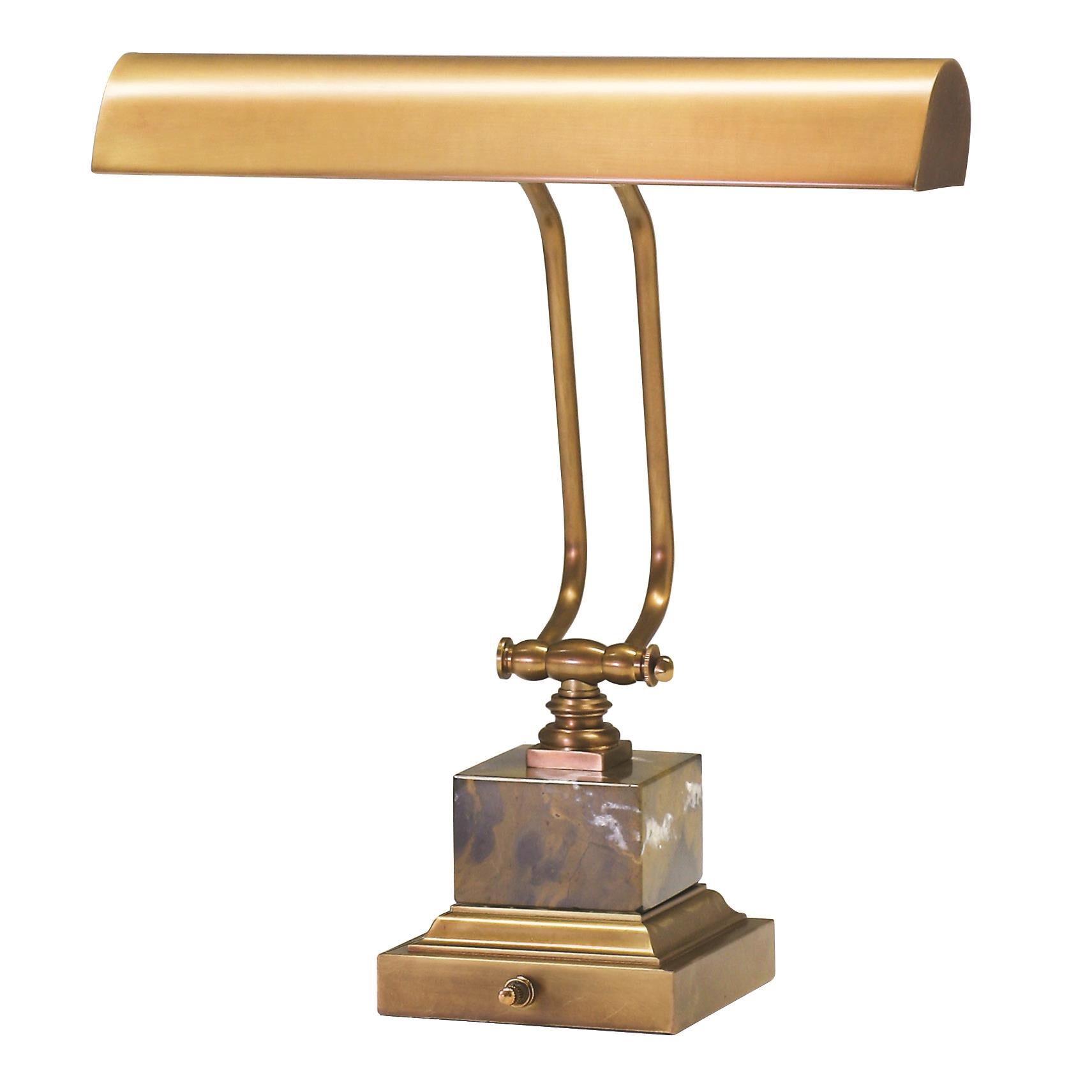Shown in Weathered Brass finish and Metal shade