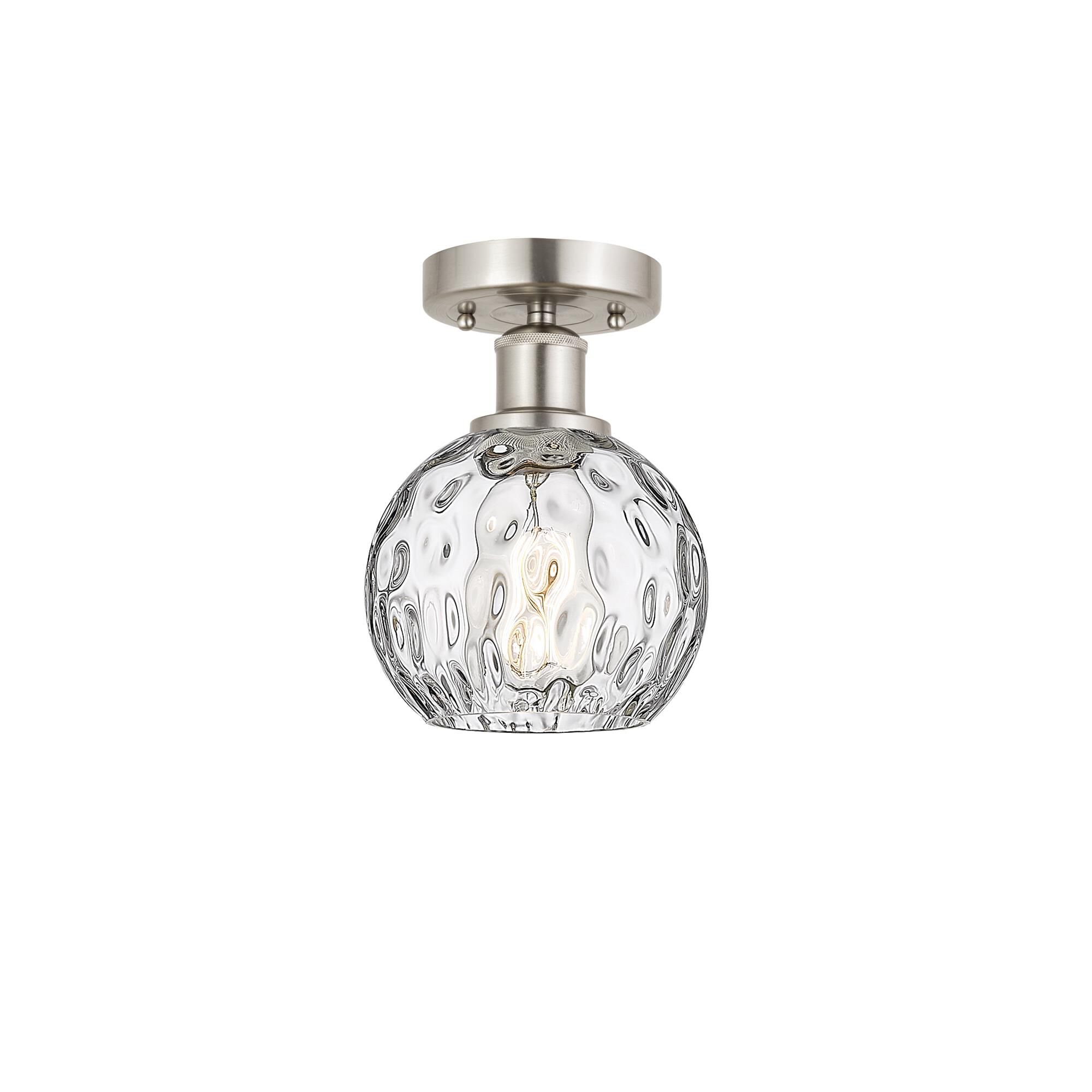 Shown in Brushed Satin Nickel finish and Clear Water glass
