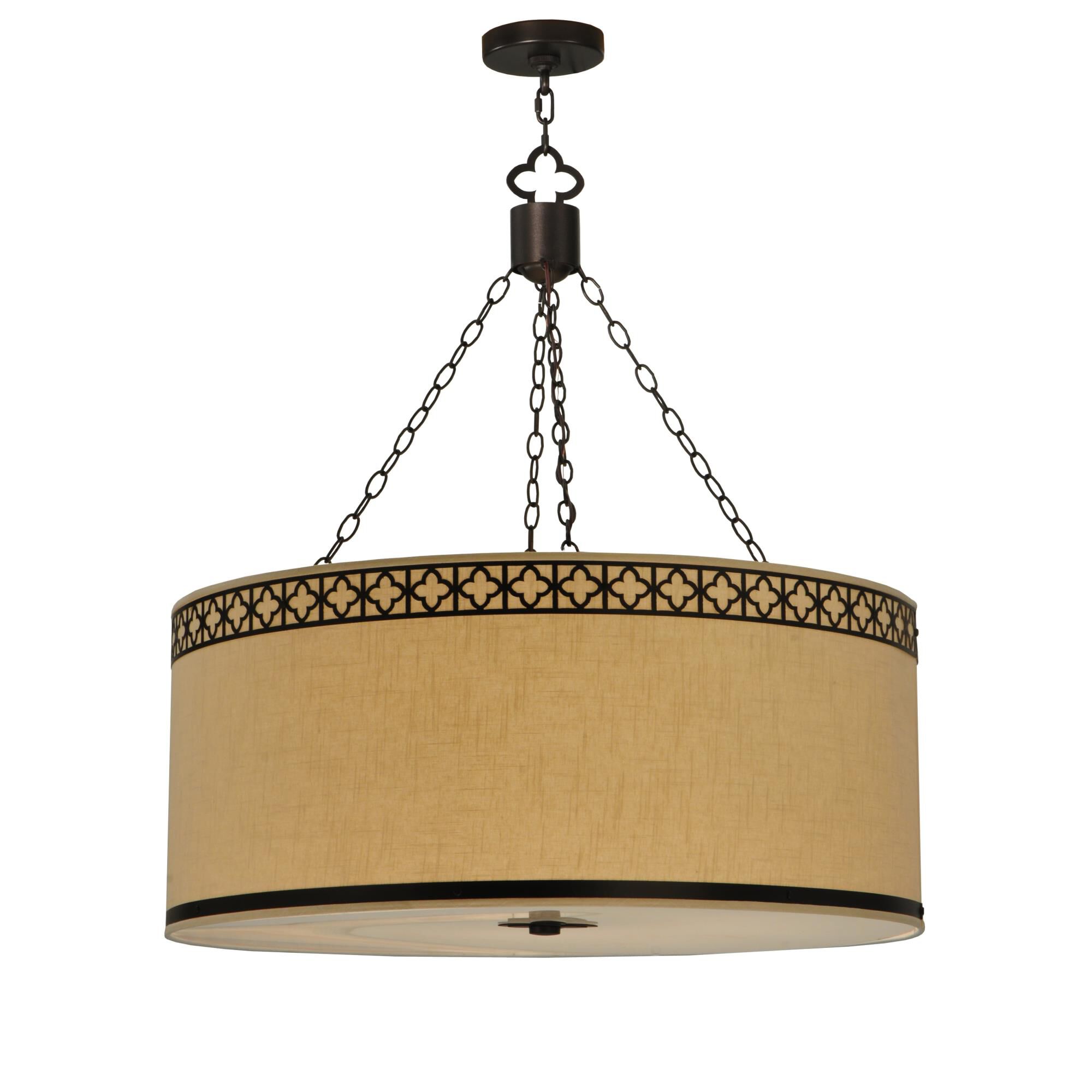Cilindro Quatrefoil 36 Inch Large Pendant by Meyda Lighting