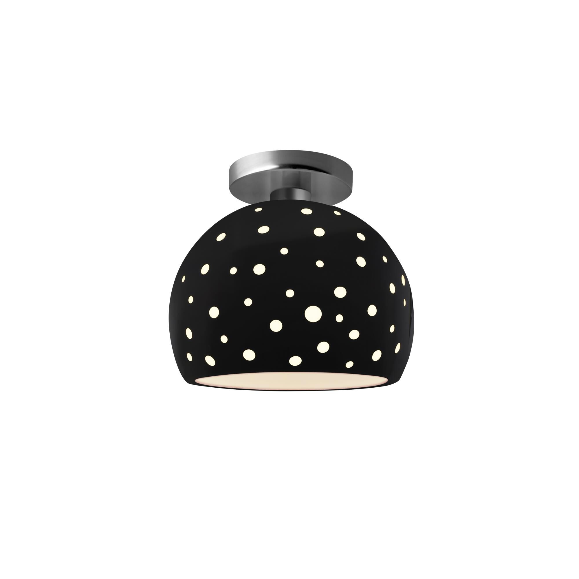 Perforated Globe 7 Inch Semi Flush Mount by Justice Design Group