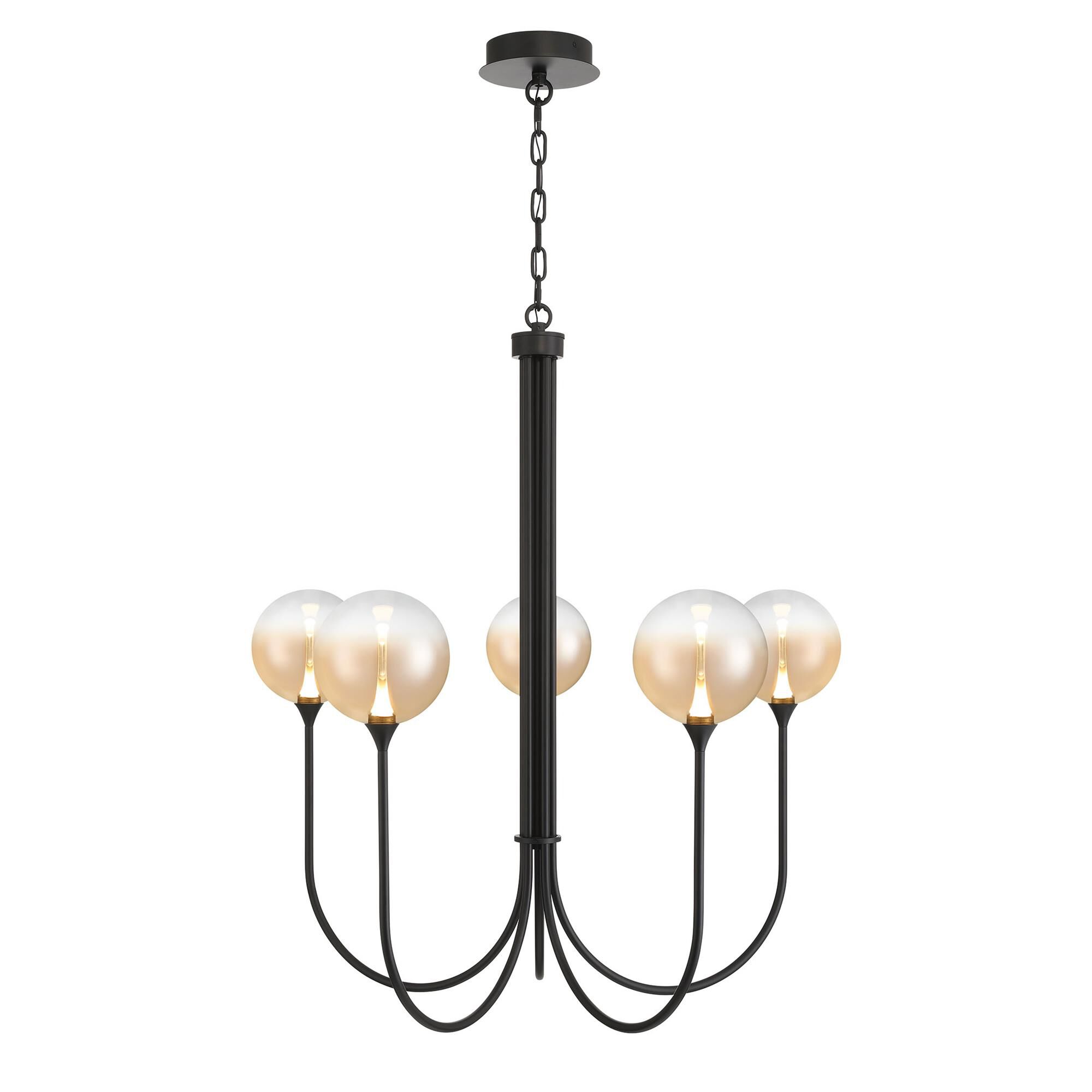 Shown in Black finish and Amber glass