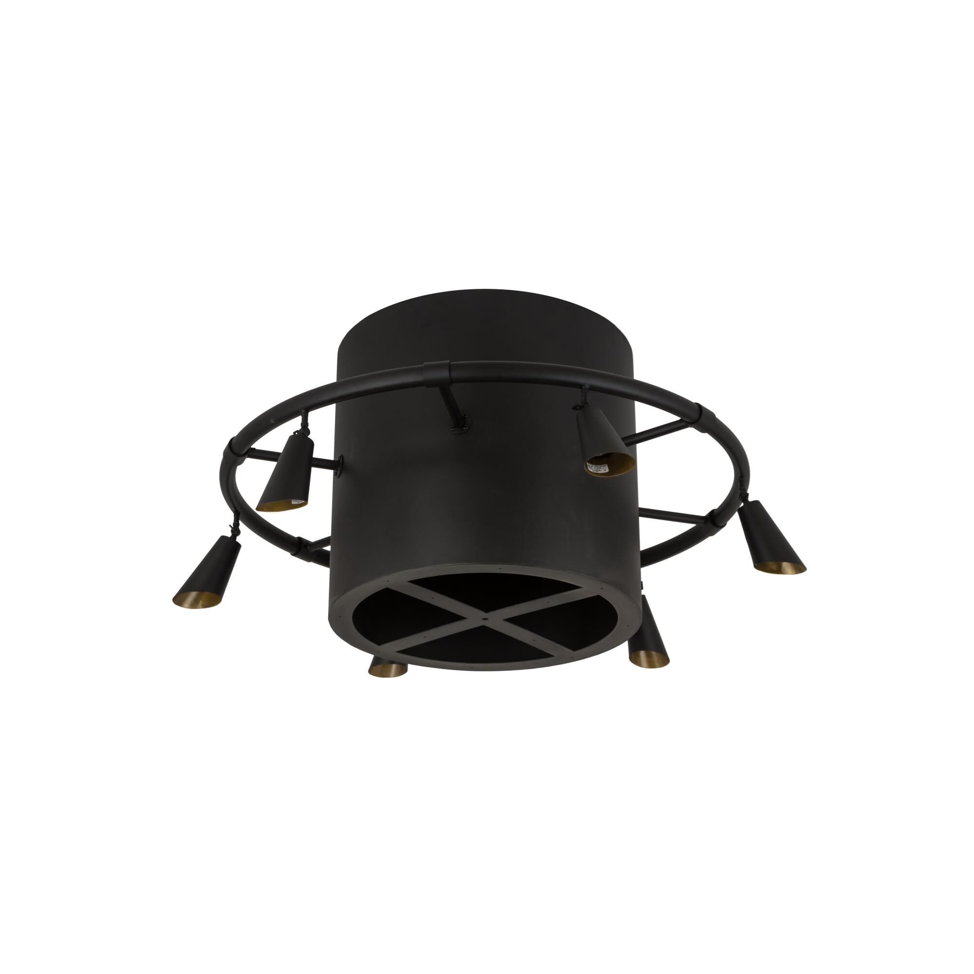 Column-Surround 59 Inch 6 Light Semi Flush Mount by Meyda Lighting