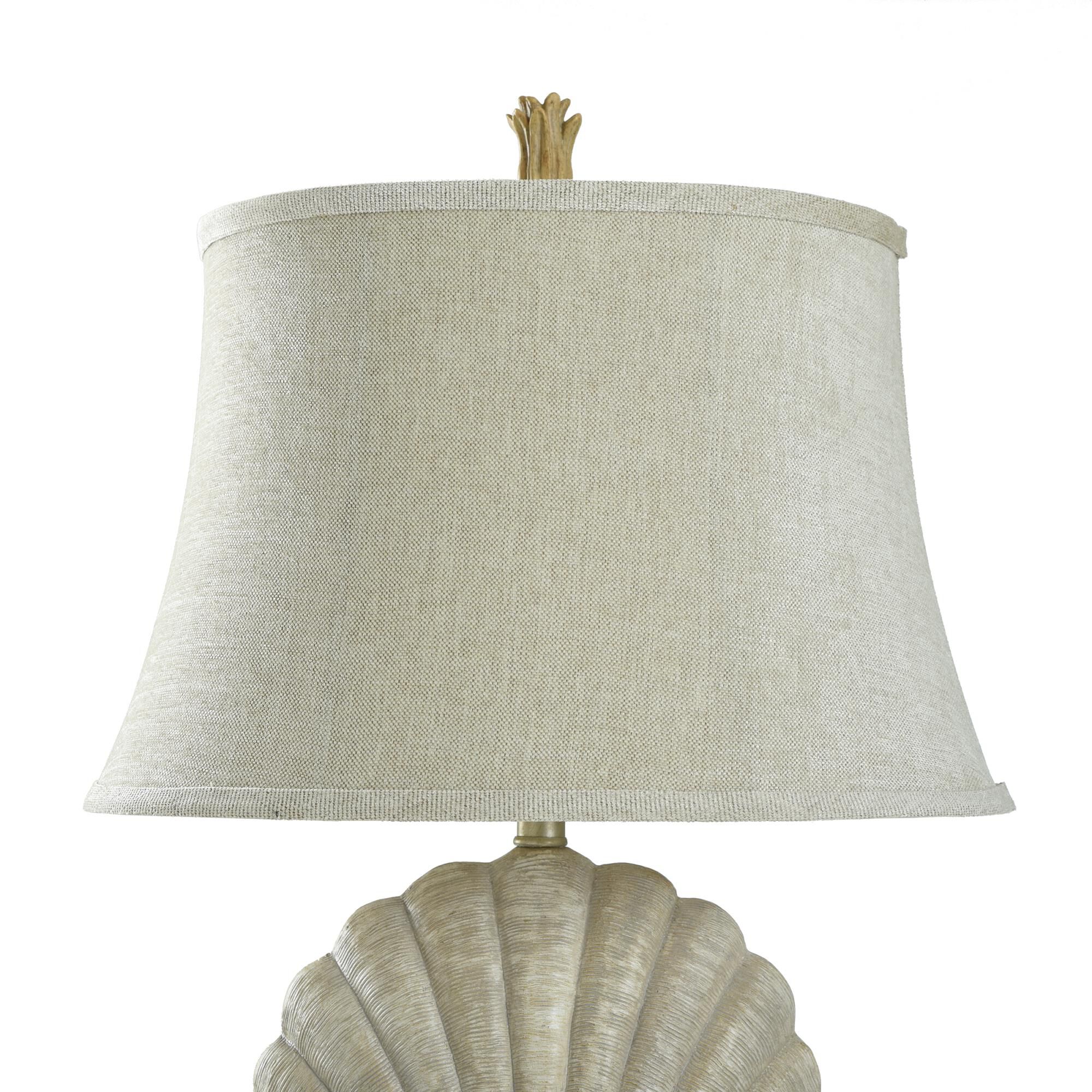 Shown in Sandstone finish and White Softback Fabric shade