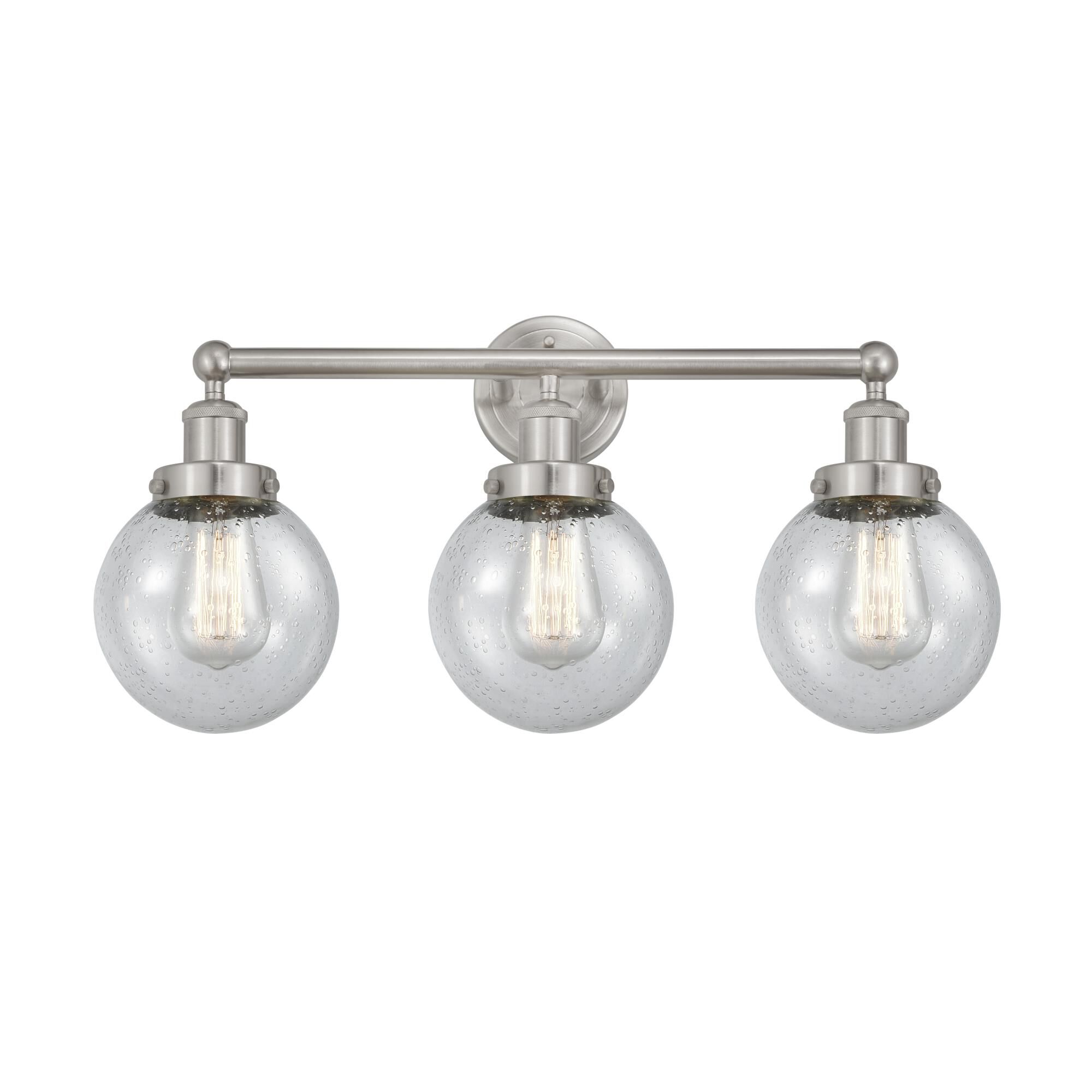 Shown in Brushed Satin Nickel, Mercury finish and Mercury glass and Mercury Glass shade